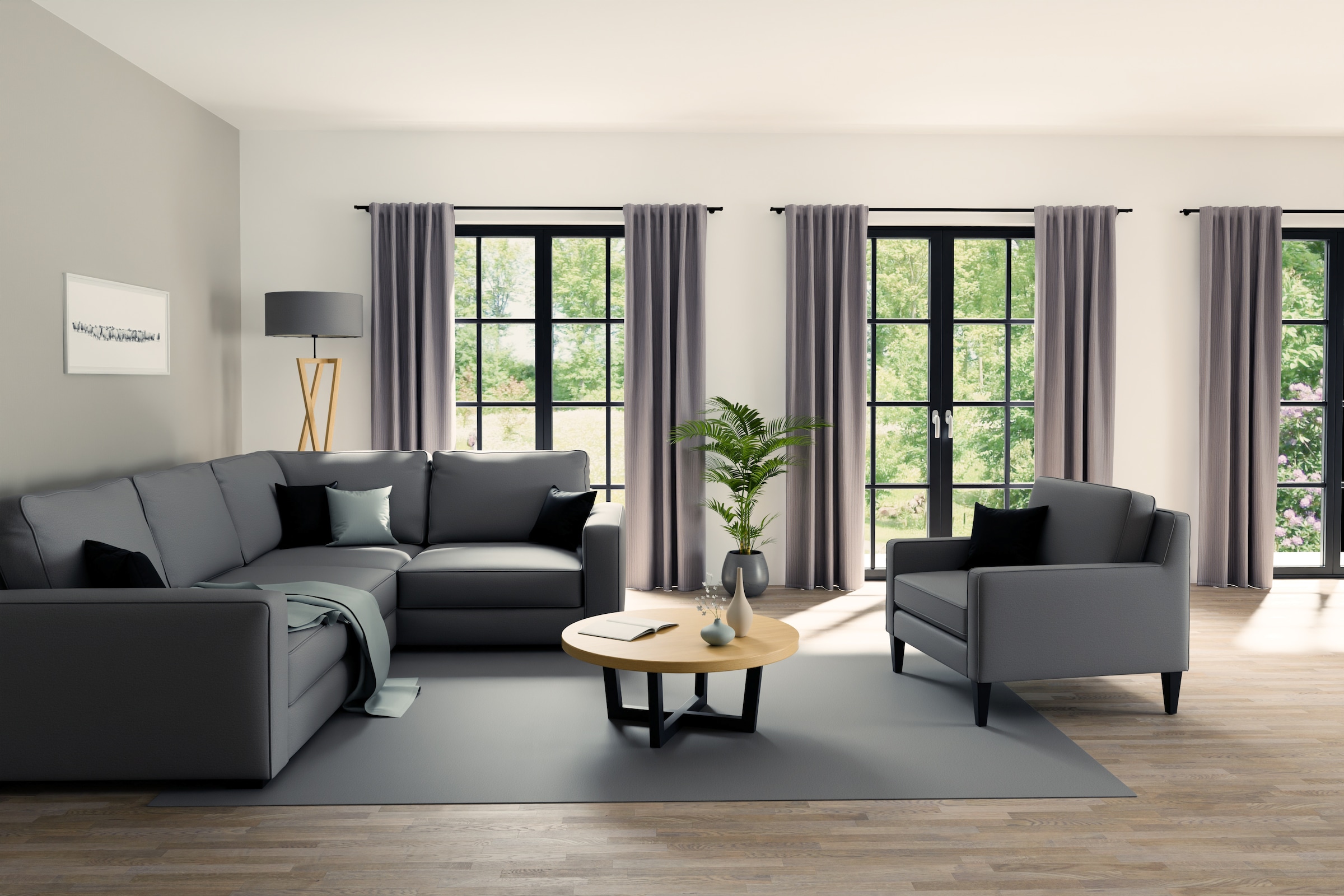 HOMING Vorhang »Sven« verdeckte Schlaufen 1 Stk. tlg. Fertigschal