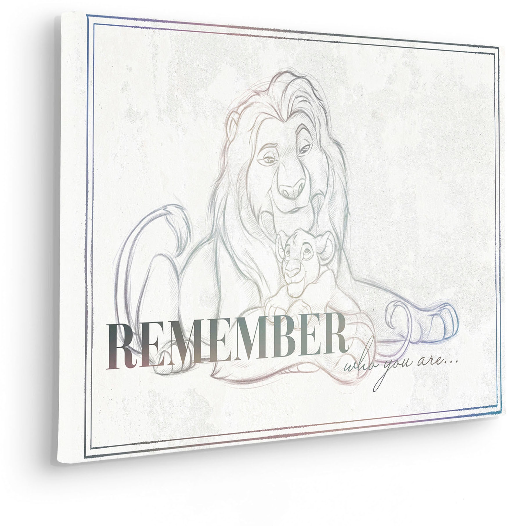 Komar Leinwandbild »Lion King Be Yourself - Größe 40 x 60 cm«, Disney, (1 St., 40 x 60 cm (Breite x Höhe), Keilrahmenbild mit Echtholzrahmen, Kinderzimmer
