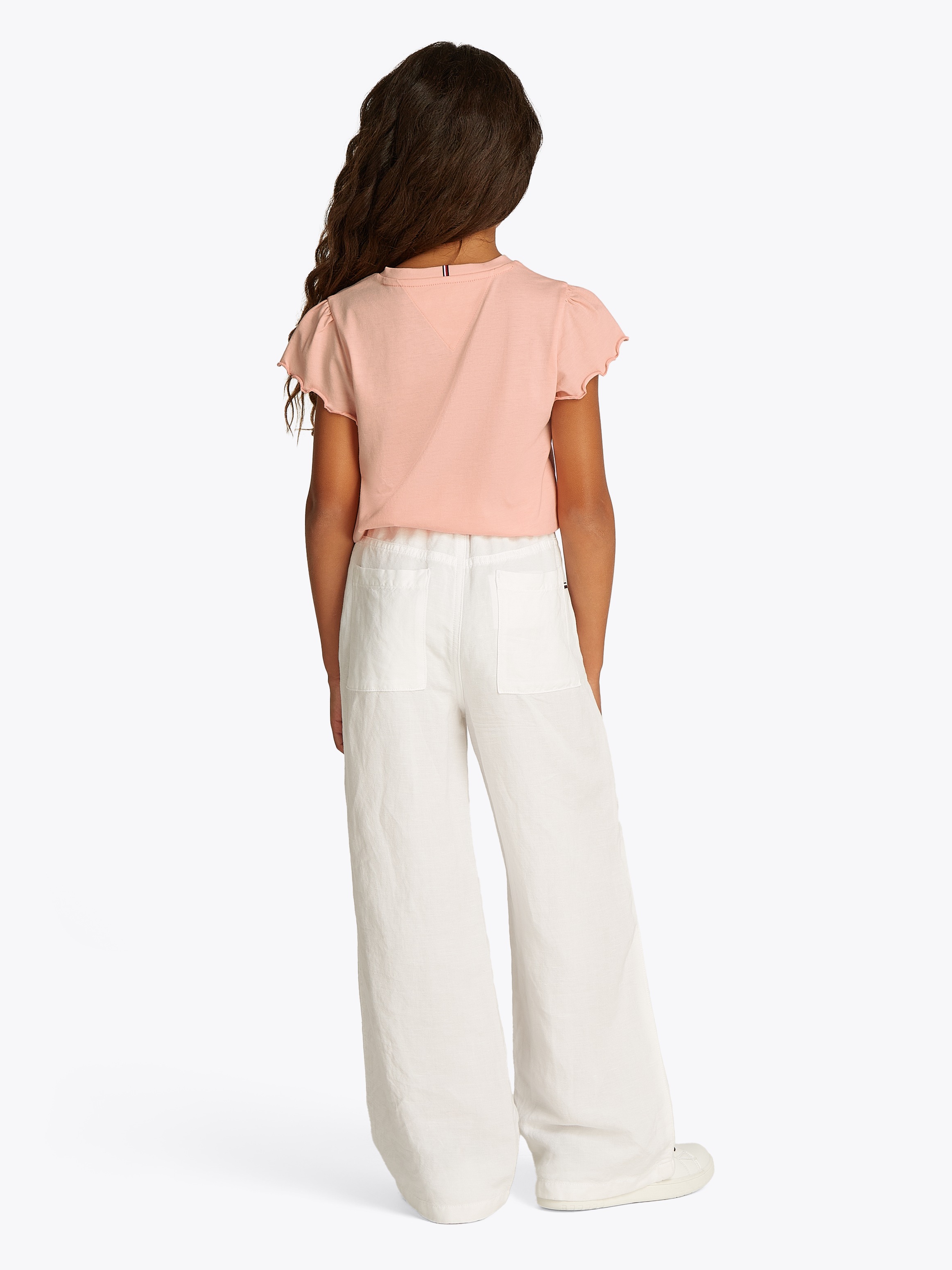 Tommy Hilfiger T-Shirt »ESSENTIAL RUFFLE SLEEVE TOP S/S«, mit gewelltem Ärmelabschluss