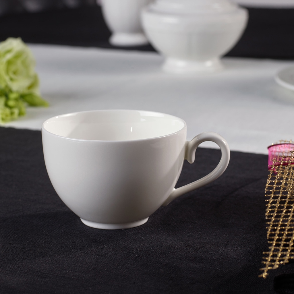 Villeroy & Boch Tasse »Kaffeetasse mit Untertasse White Pearl 120 ml weiß«