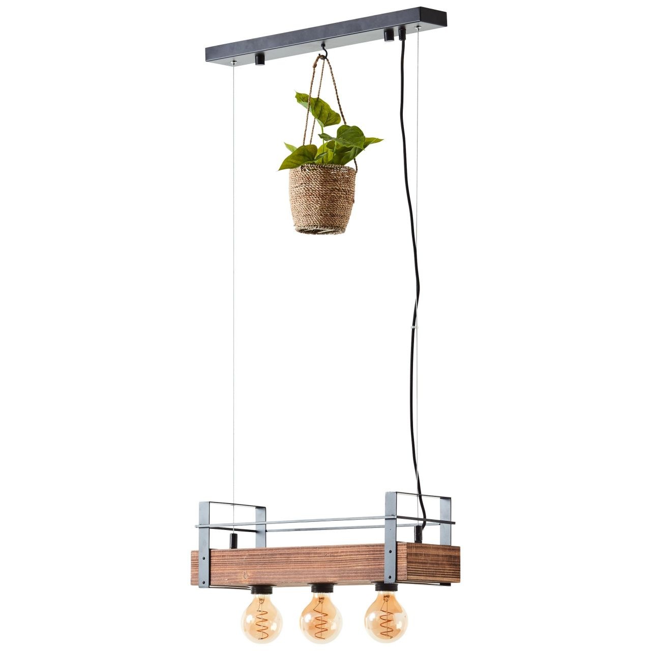 Brilliant Pendelleuchte »Bankwood«, 3 flammig, Leuchtmittel E27   ohne Leuc günstig online kaufen