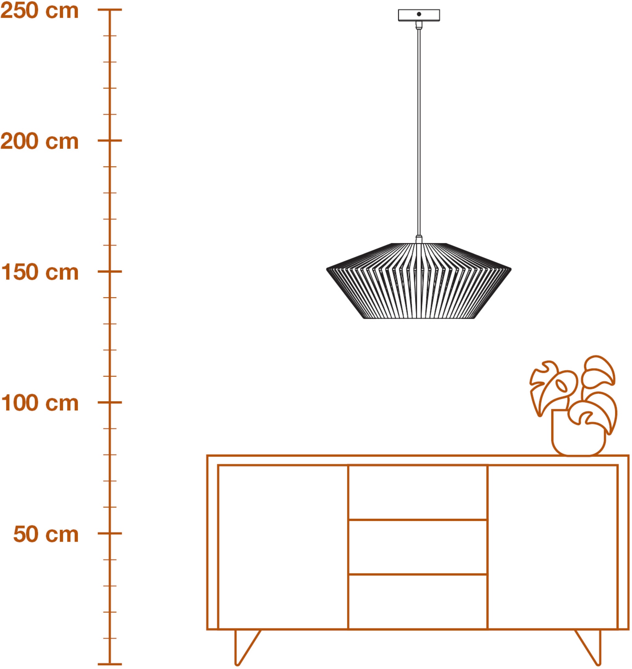 Osram Pendelleuchte »Decor Stripes« E27 1 Stk. Fassung E27, Stahl und Polyester