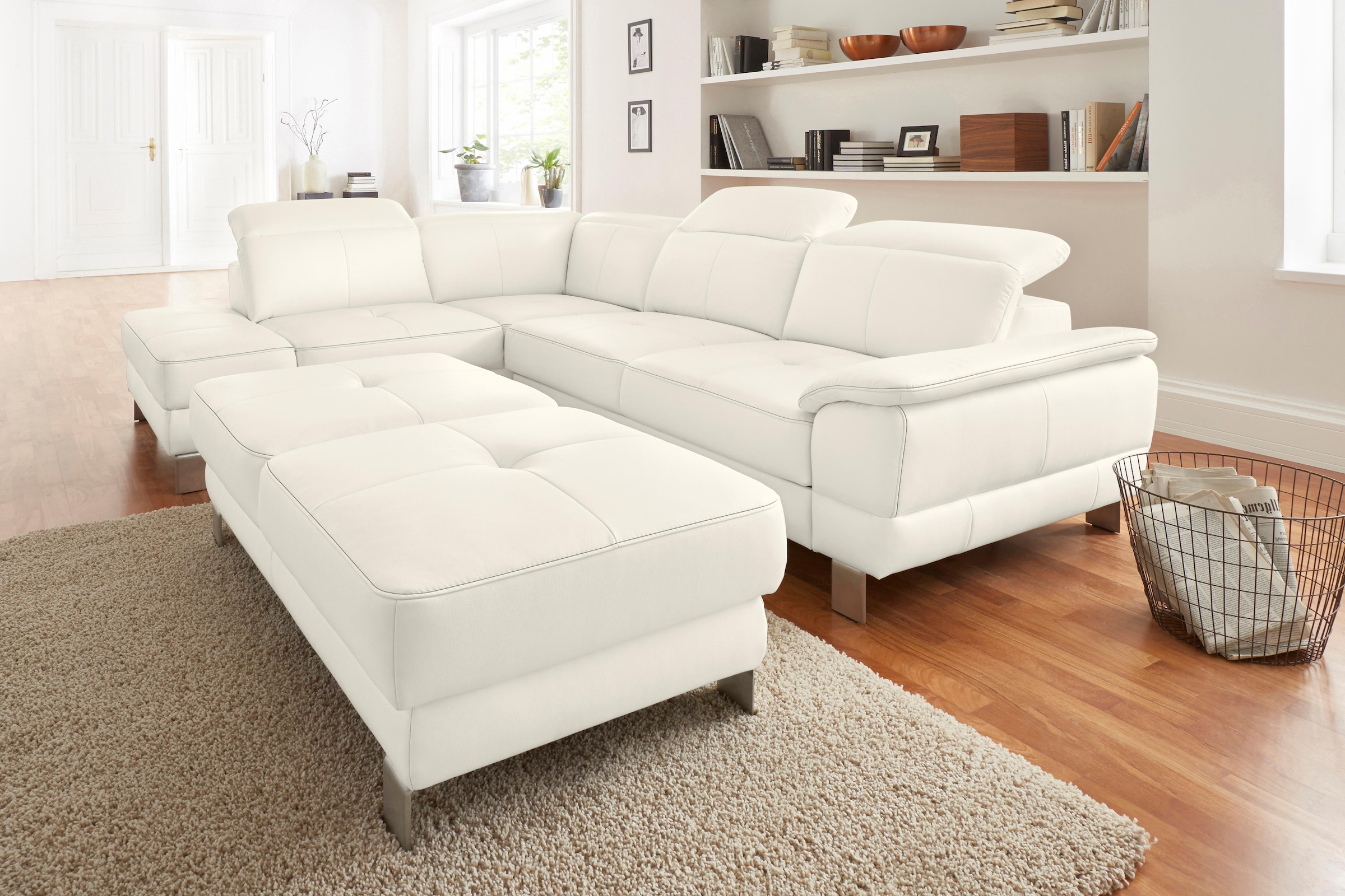 exxpo - sofa fashion Ecksofa »Mantua, L-Form«, mit Kopf- bzw. Rückenverstel günstig online kaufen