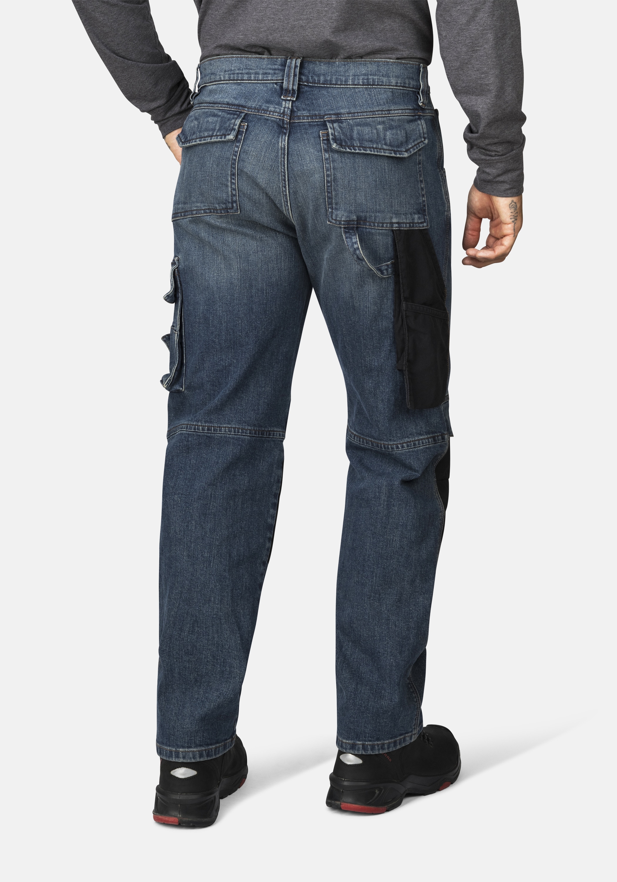 HERO by John Medoox Workerjeans »CALGARY Denim Pro Workwear Arbeits-Cargojeans«, Arbeits-Cargojeans Denim / Jeansfür Herren