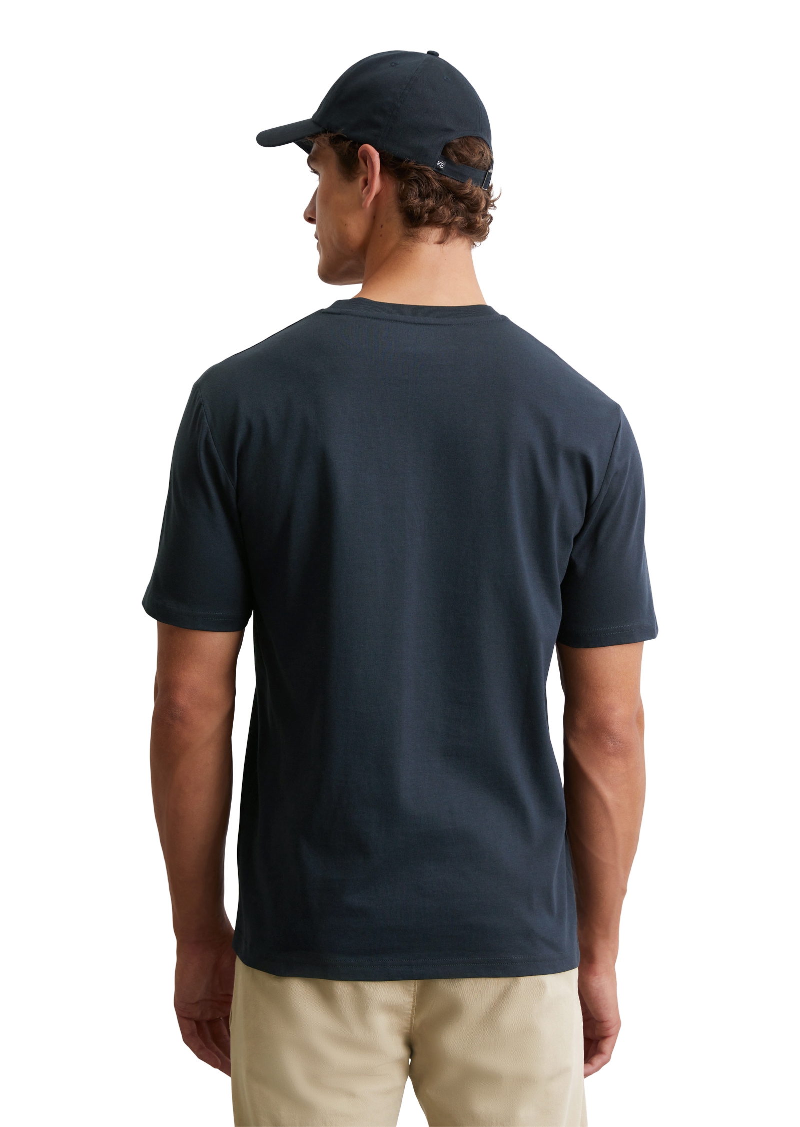 Marc O'Polo T-Shirt Logo-T-Shirt aus Bio-Baumwolle