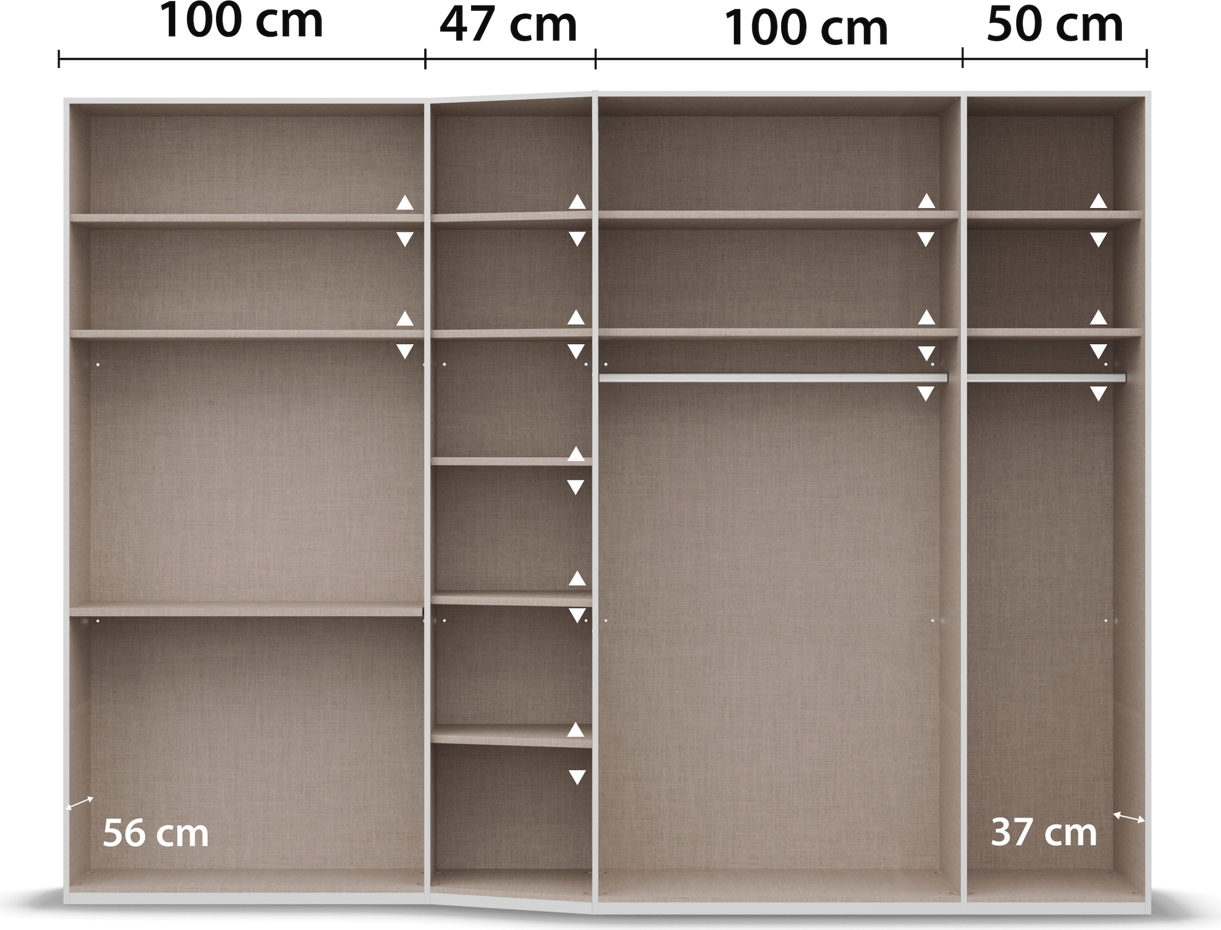 rauch Drehtürenschrank »Kleiderschrank Schrank Garderobe Wäscheschrank WAVE«, in 2 unterschiedlichen Tiefen, mit Soft-Close Funktion MADE IN GERMANY