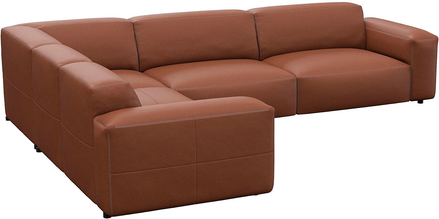 FLEXLUX Ecksofa »Lucera, super bequem durch hochwertigen Sitzaufbau mit Kaltschaum«, modern & anschmiegsam, L-Form, Designsofa
