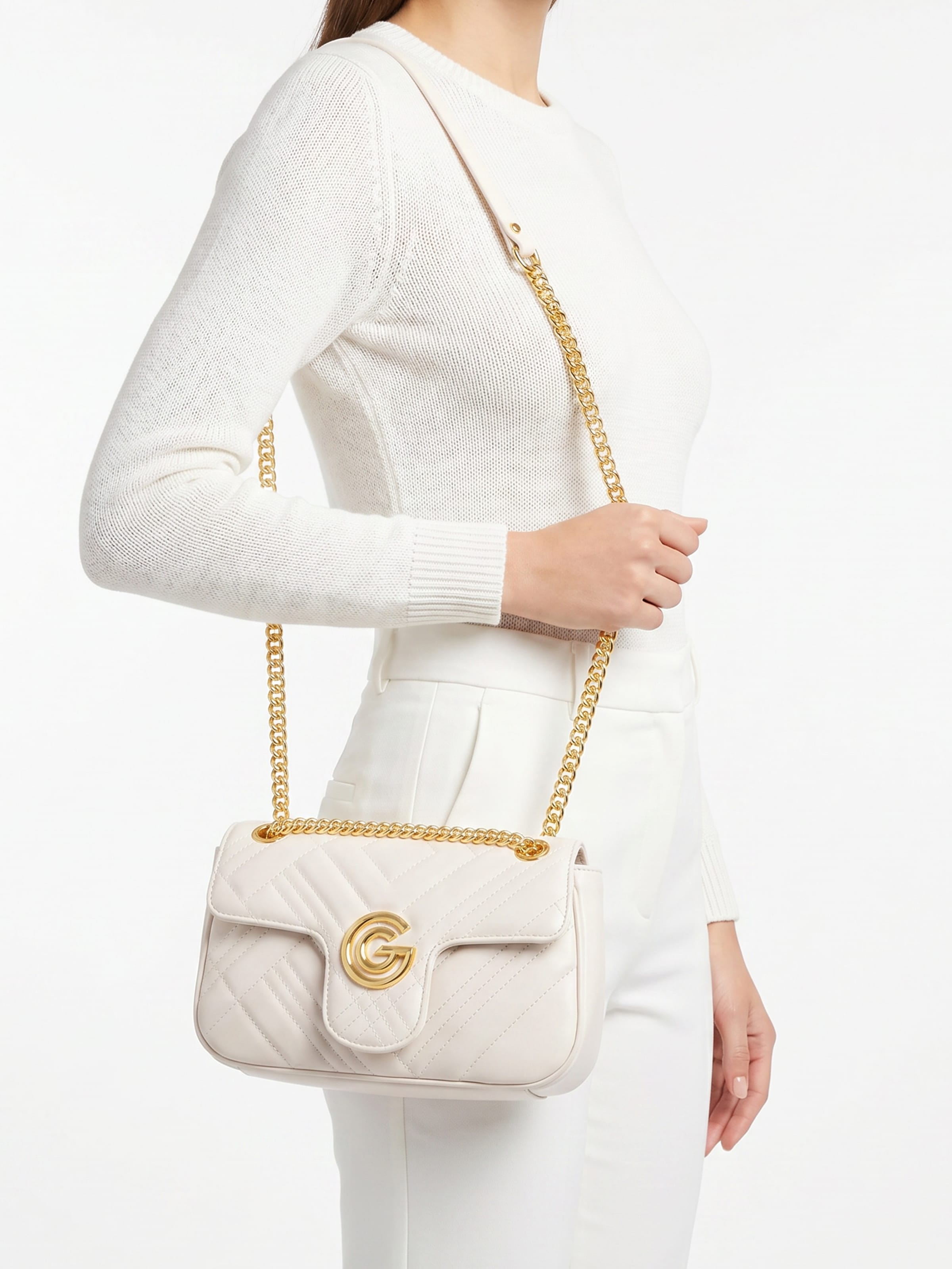 Gabriella GUCCI Umhängetasche »CINDY« Damen Umhängetasche, Handtasche, Tragetasche mit Logoverzierung