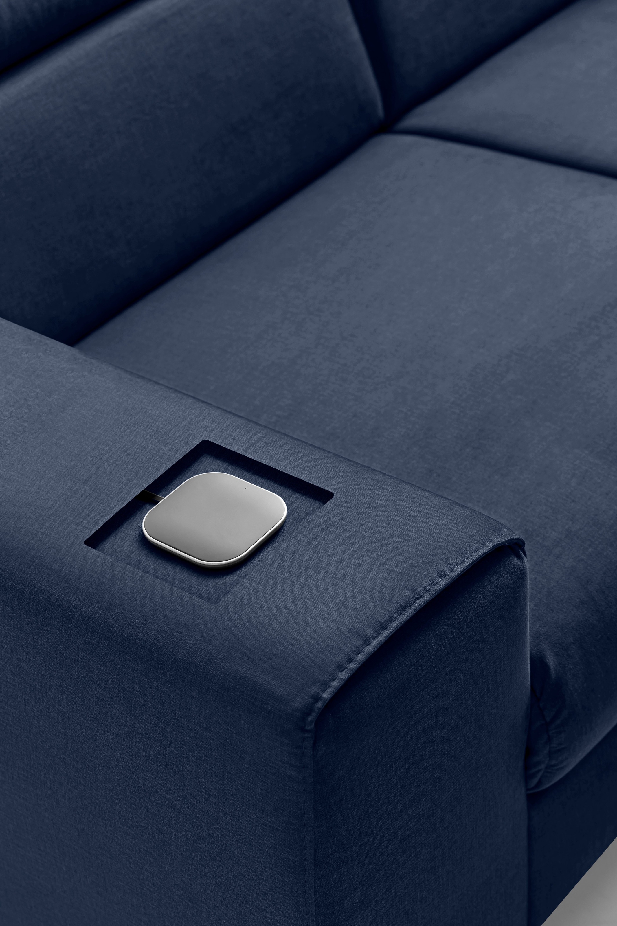 COTTA Polstergarnitur »Morven L-Form«, (Set), Set bestehend aus: Ecksofa mit Kopfteilverstellung & Hocker
