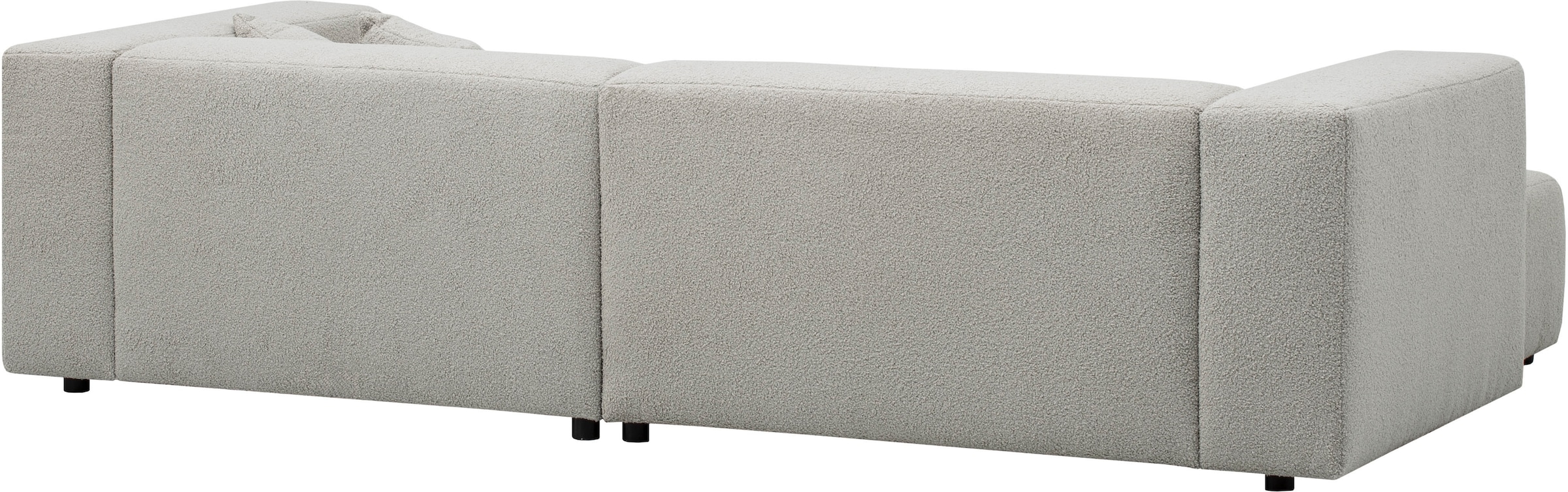 andas Ecksofa »BAKELS, L-Form in Cord oder Boucle-Stoff, moderne Couch«, wahlweise Recamiere rechts/links, bequemer Sitzkomfort