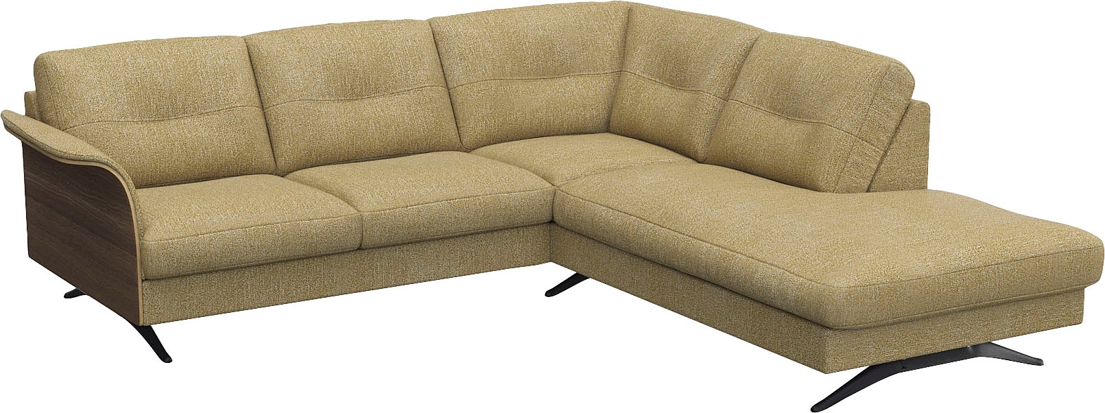 FLEXLUX Ecksofa »Glow, super bequem durch hochwertigem Sitzaufbau mit Federkern, L-Form«, Modernes skandinavisches Design