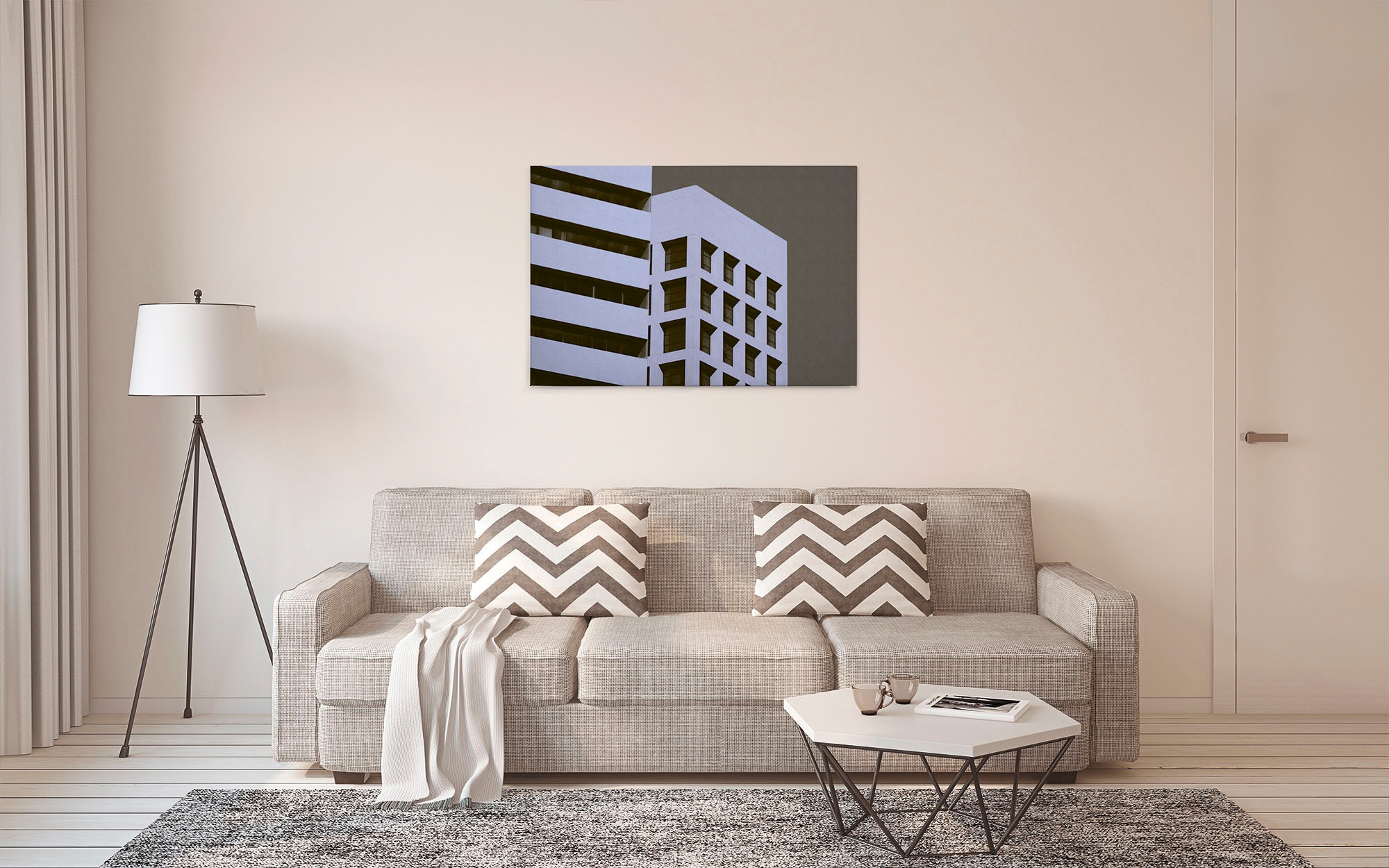 A.S. Création Leinwandbild »skyscraper«, Kunst-Modern-Kinder, (1 St.), Gebäude Keilrahmen Bild Grafisch Leinwand-Bild Wohnzimmer modern Wand