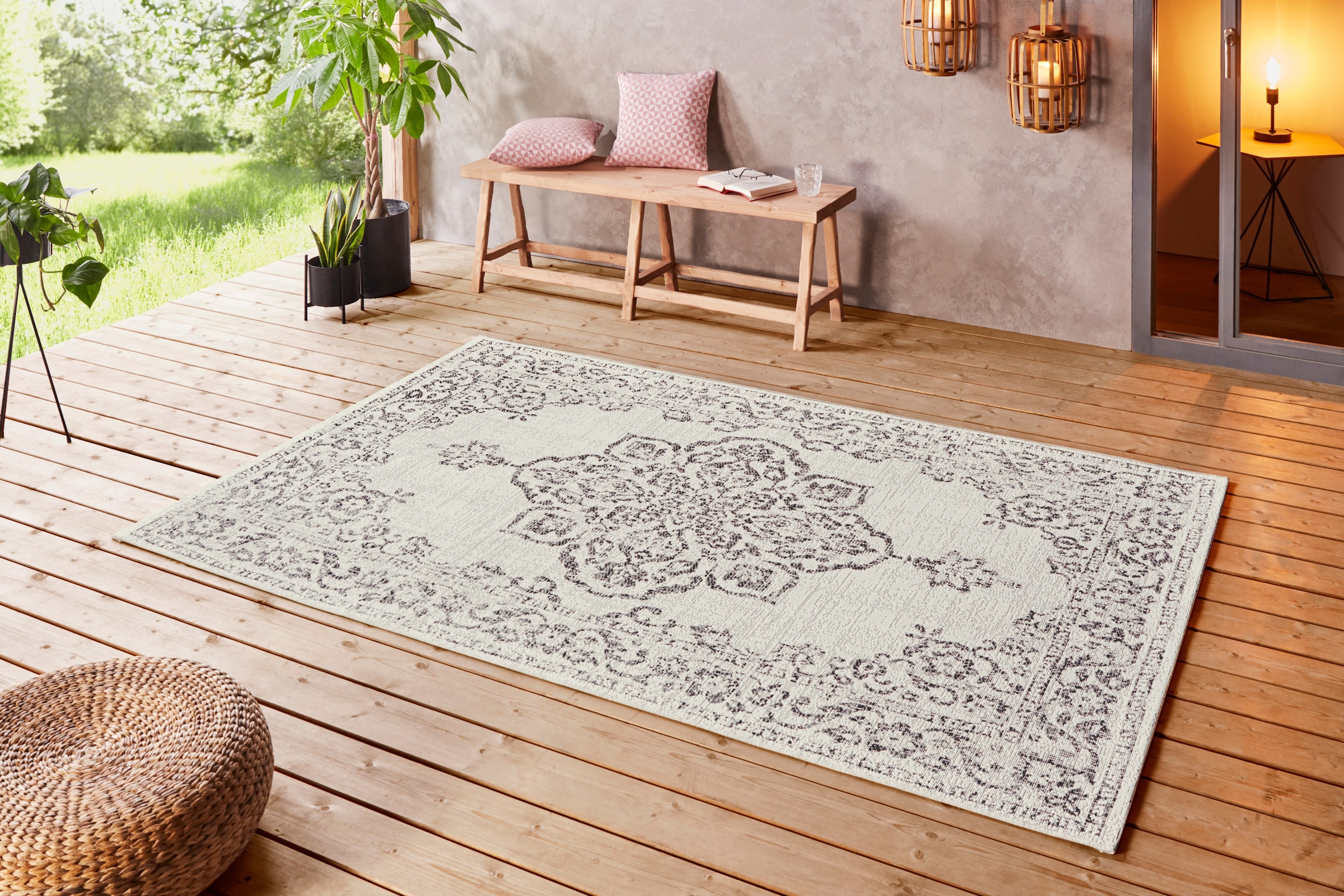 HANSE Home Teppich »Tilos«, rechteckig, 8 mm Höhe, In- & Outdoor, Kurzflor, günstig online kaufen