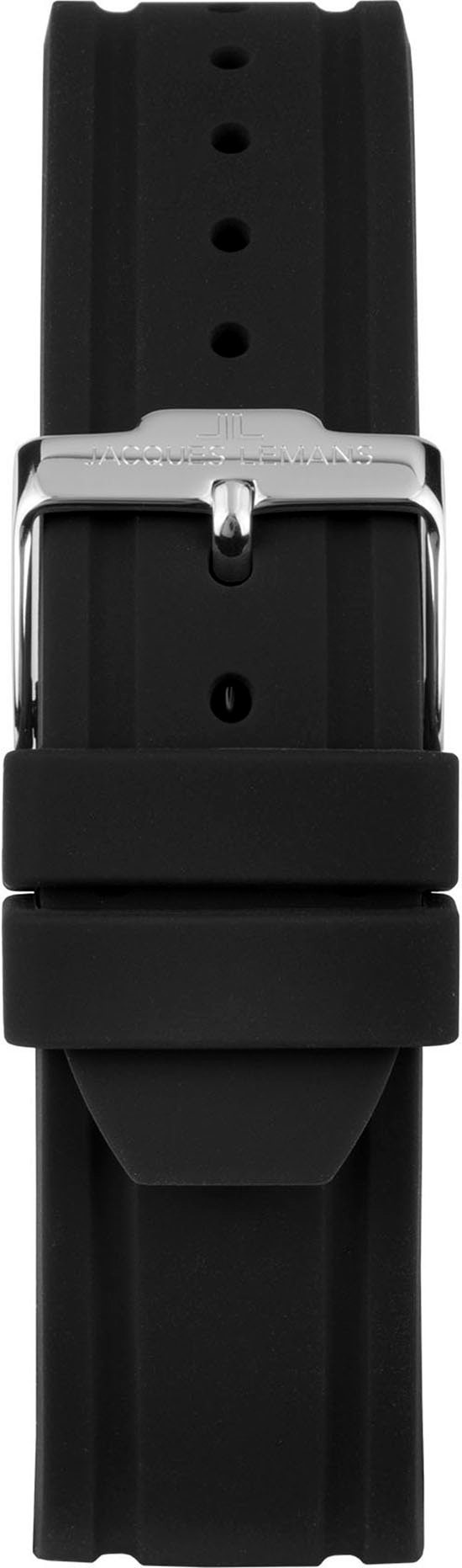 Jacques Lemans Kineticuhr »Hybromatic« Armbanduhr, Herrenuhr, Silikonarmband, analog, Tag