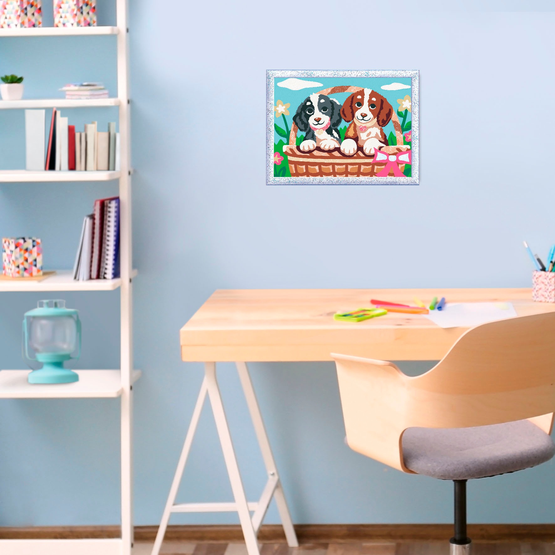 Ravensburger Malen nach Zahlen »CreArt, Hunde im Körbchen«, Made in Europe