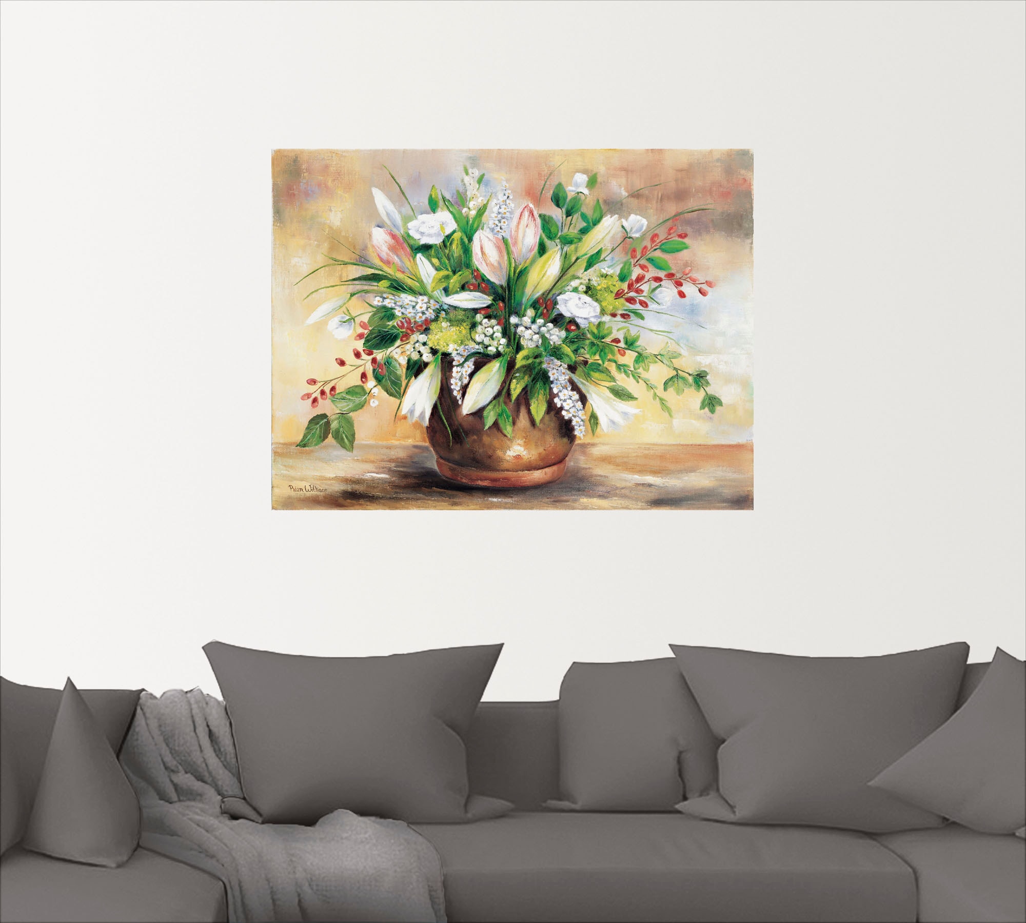 Artland Wandbild »Blütenverschönerung«, Blumen, (1 St.), als Leinwandbild, günstig online kaufen