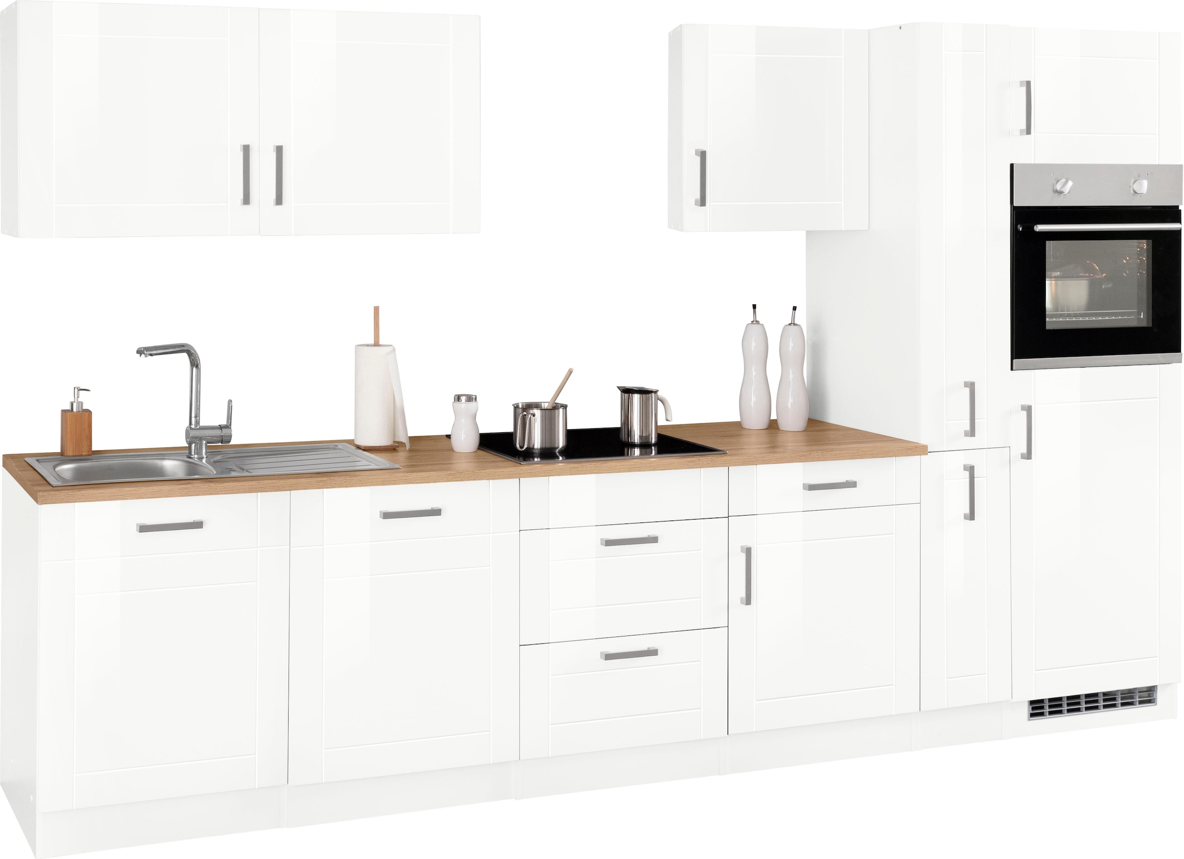 KOCHSTATION Küchenzeile »KS-Tinnum« ohne E-Geräte, Breite 330 cm