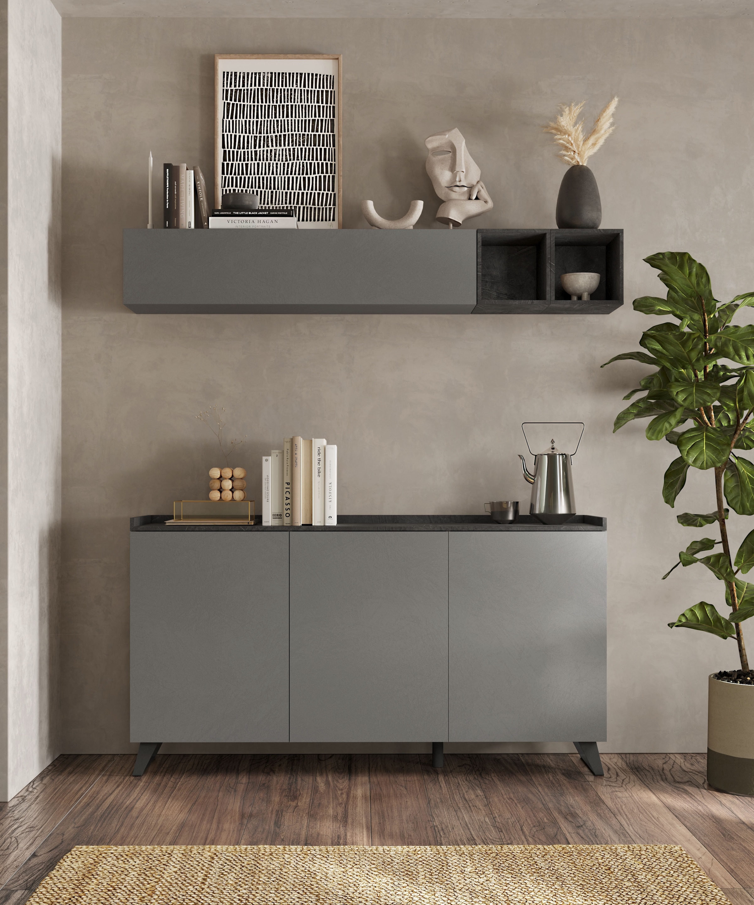 INOSIGN Wohnwand »Tray«, 4-teilig