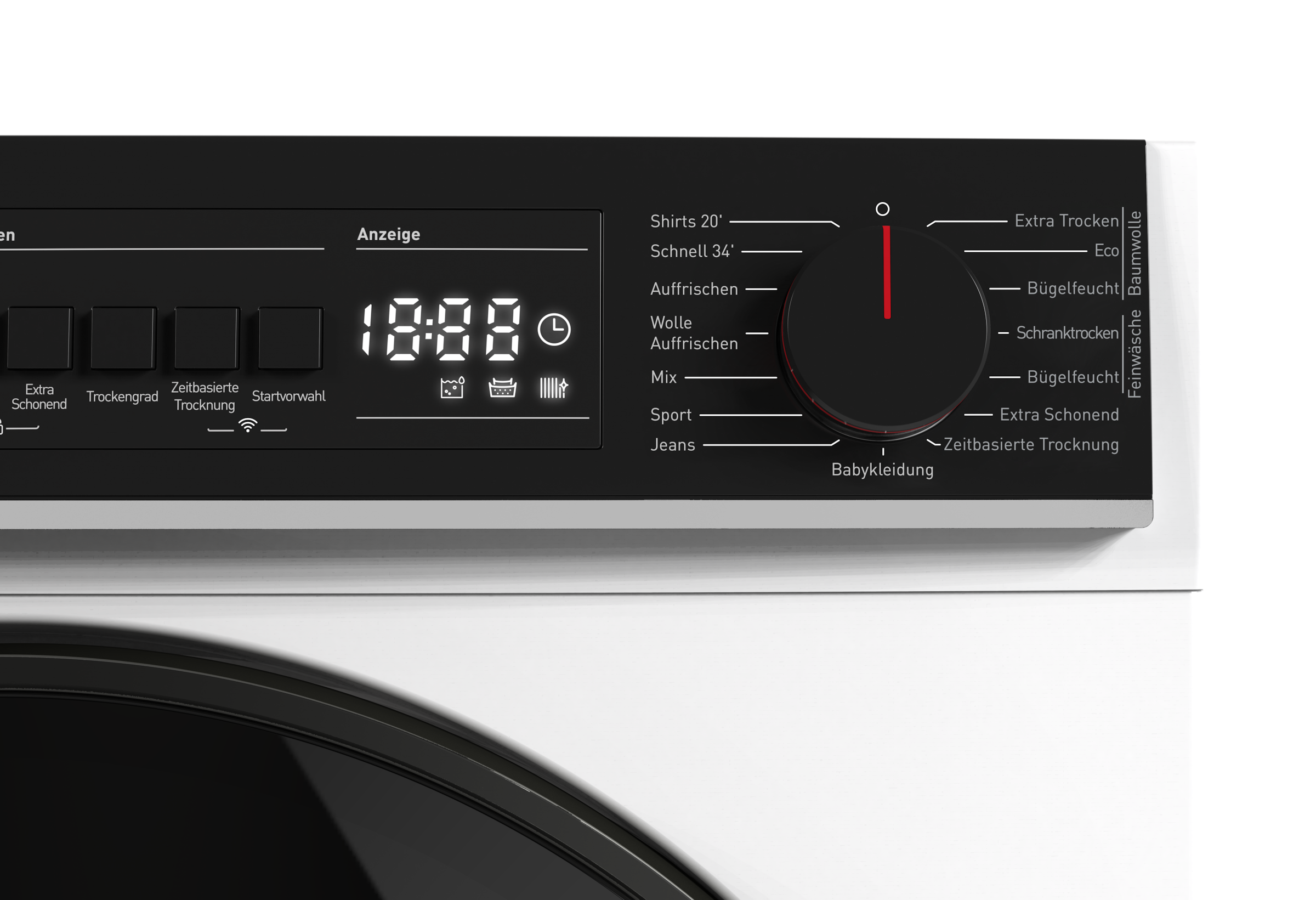 Sharp Wärmepumpentrockner »KD-WNHB7S9GWD-DE« Mid class 7kg / +WIFI / EEK D / 2 Tasten / XXL-Tür voll-schwarz / Weiß