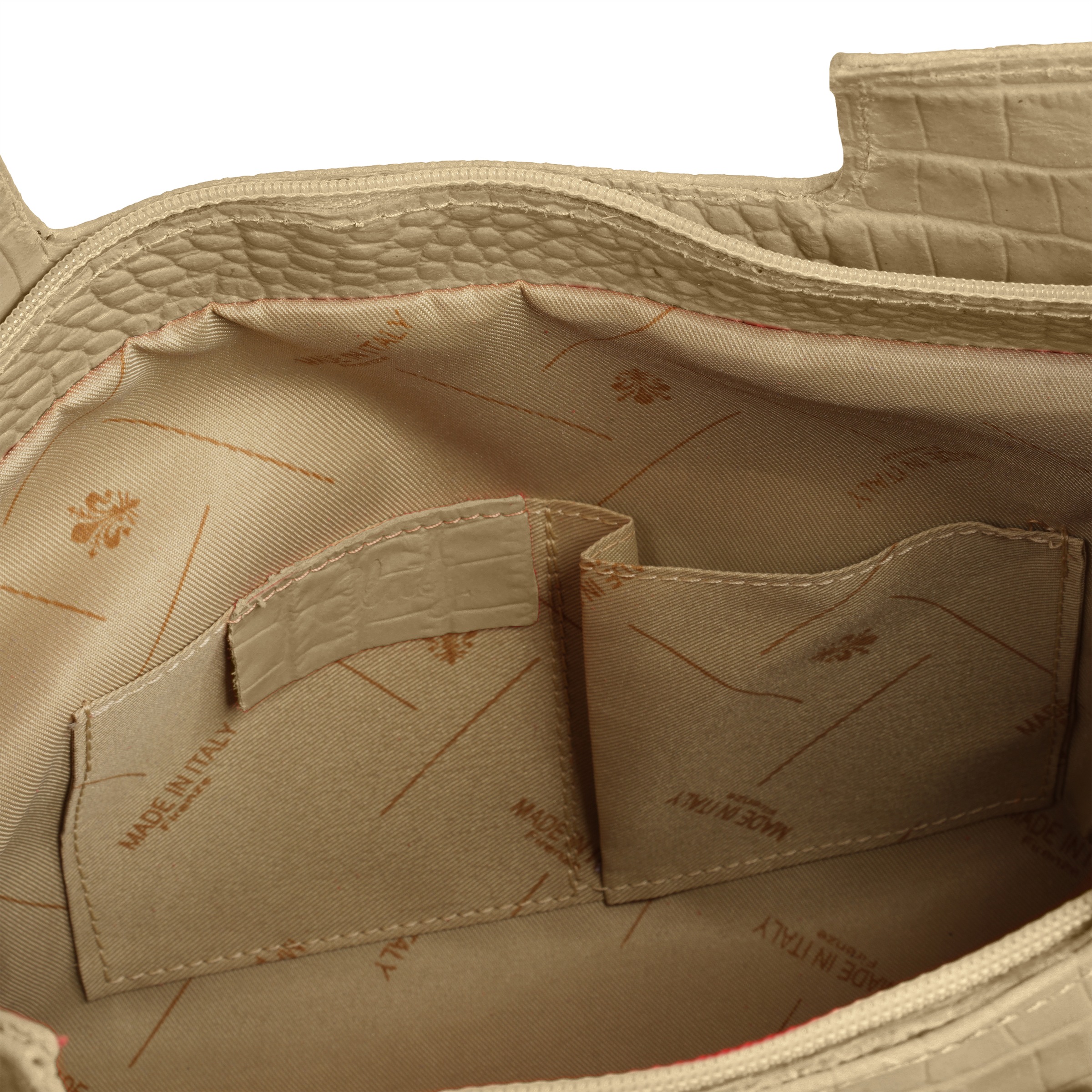 Cluty Henkeltasche, echt Leder, Made in Italy