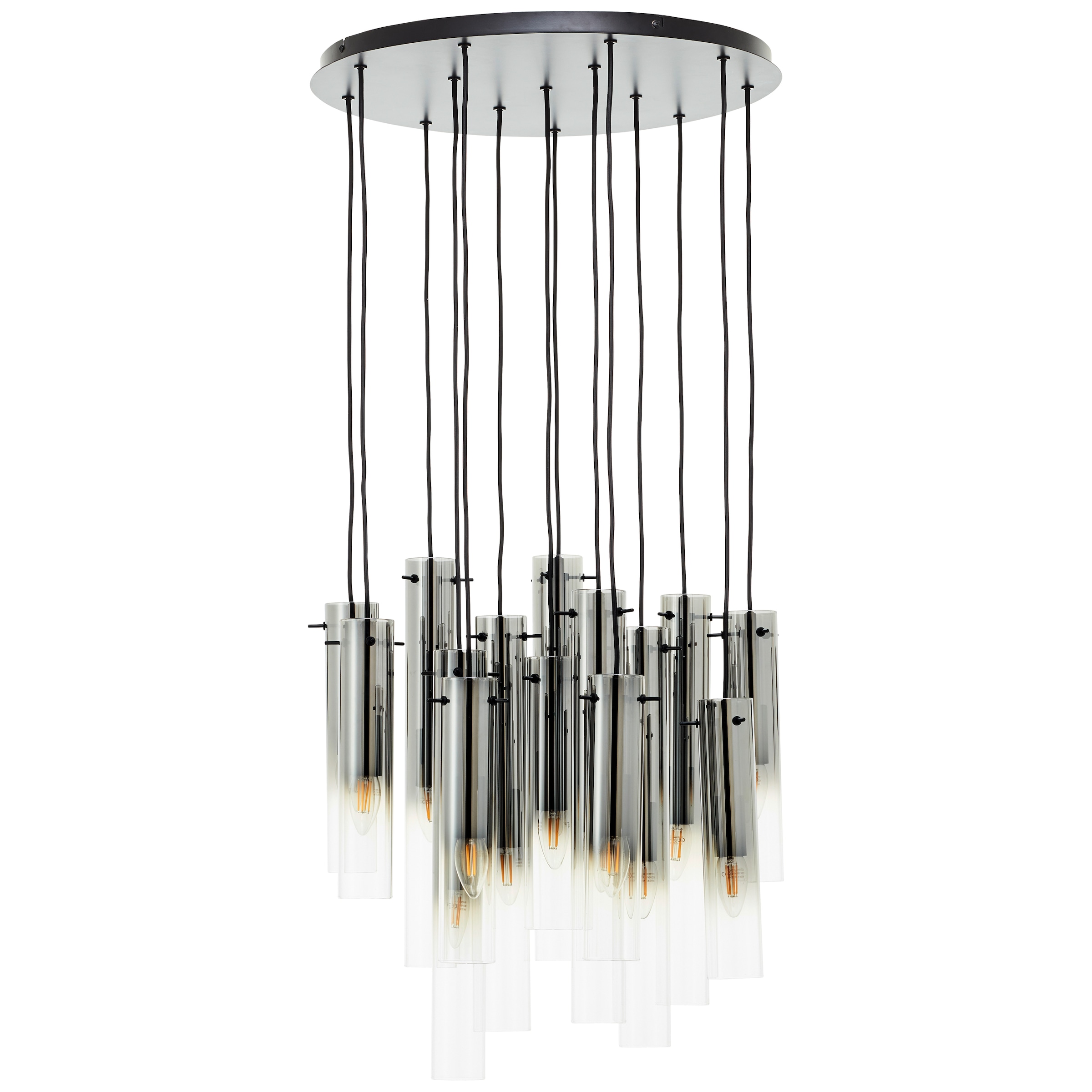 Brilliant Pendelleuchte »Glasini« E14 1 Stk. 199 x 52 cm, 14 x E14, kürzbar günstig online kaufen