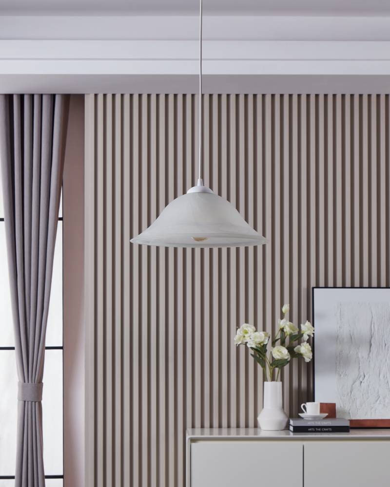 EGLO Pendelleuchte »ALBANY«, 1 flammig, Leuchtmittel E27 | ohne Leuchtmittel, weiß / Ø35 x H110 cm / exk. 1 x E27 (je max. 60W) / Esstisch / Küche