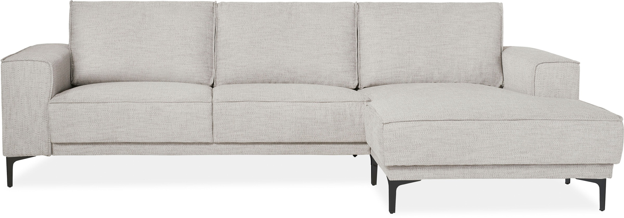 Places of Style Ecksofa »Polsterecke Oland, Struktur, Flachgewebe, Luxus-Mi günstig online kaufen