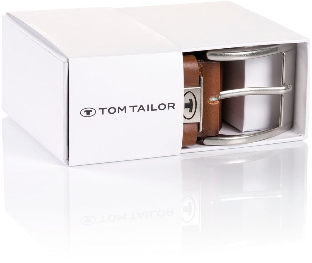 TOM TAILOR Ledergürtel »TTNATHAN«, in Geschenkbox