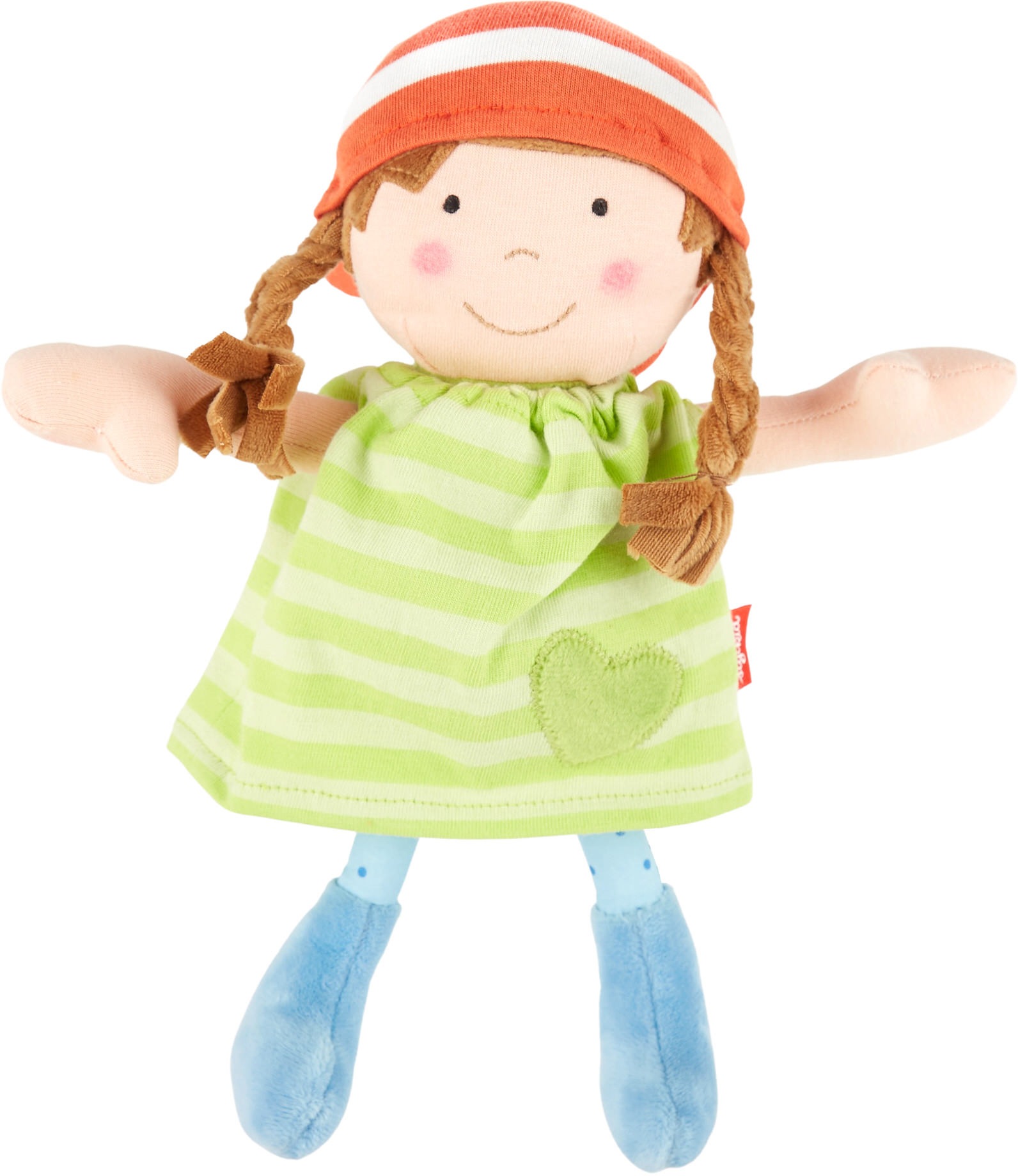 Sigikid Stoffpuppe »Brenda Bilipup, grün«, mit braunen Haaren