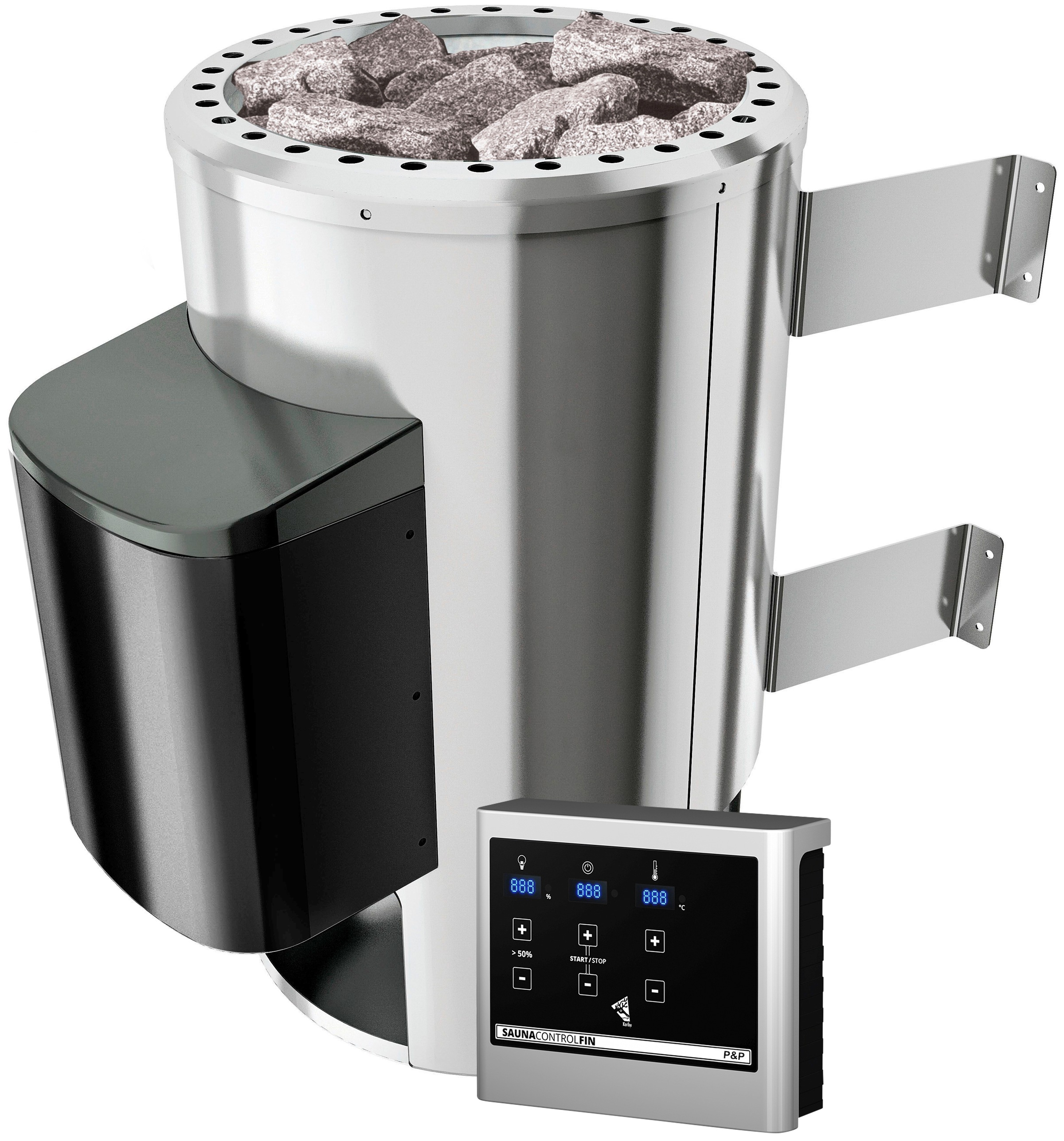 Karibu Sauna »Tomke« Set,  Ofen 3,6 kW externe Strg.easy