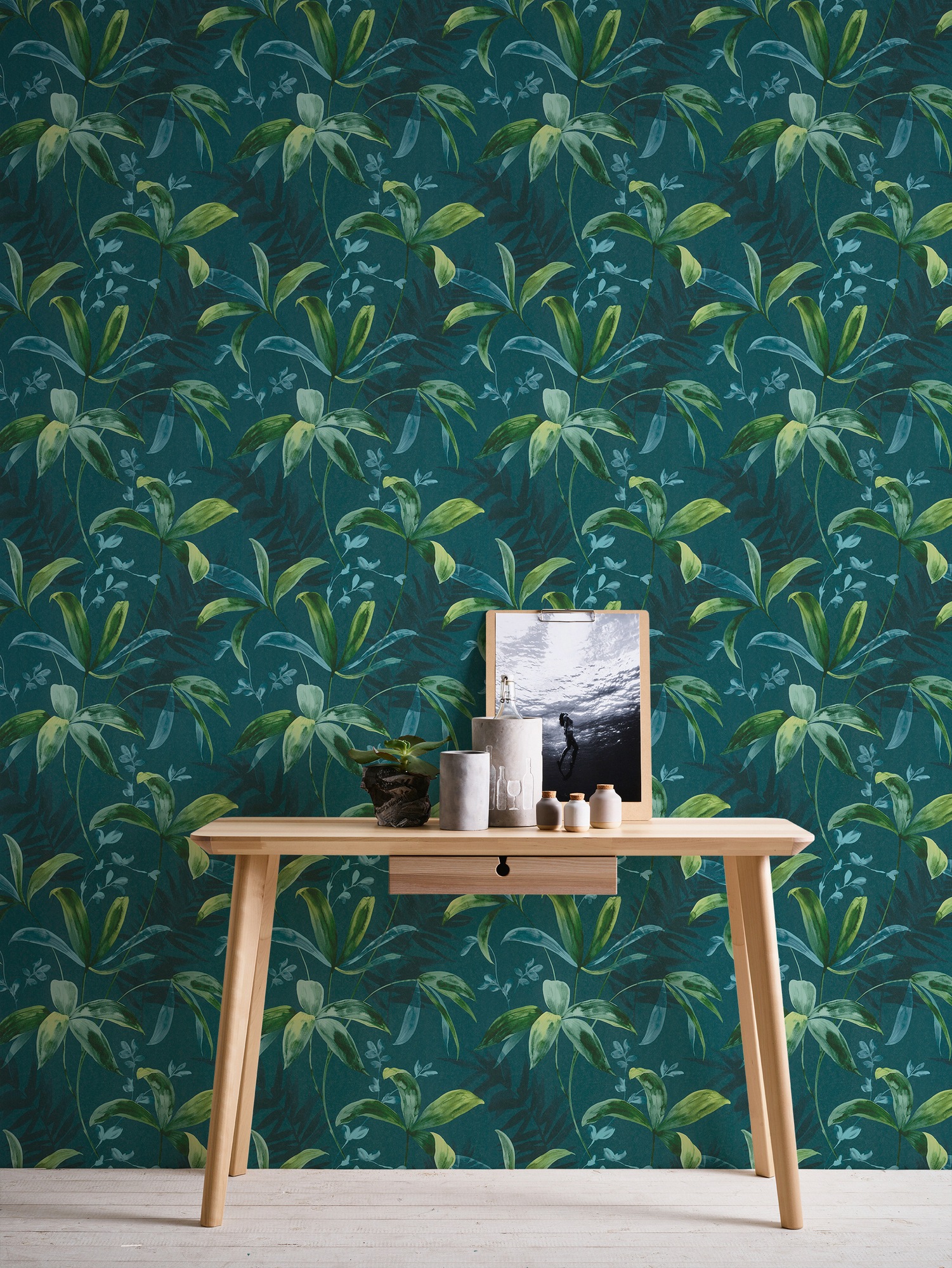 Architects Paper Vliestapete »Jungle Chic«, floral-botanisch-tropisch, Palmentapete Tapete Dschungel Tapeten Wohnzimmer Schlafzimmer Küche
