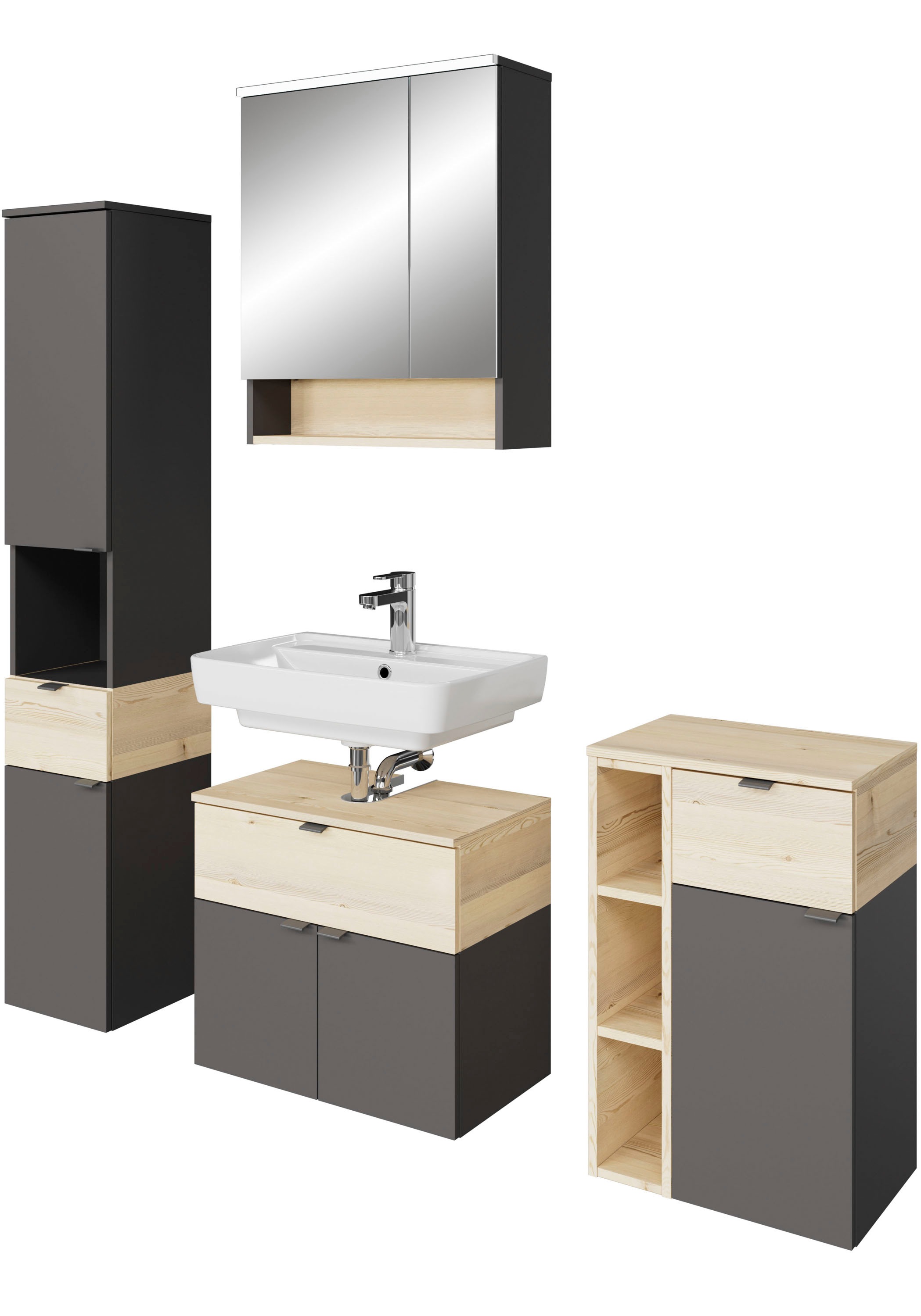 Saphir Badmöbel-Set »Quickset 394«, (Komplett-Set, 4 St.) günstig online kaufen