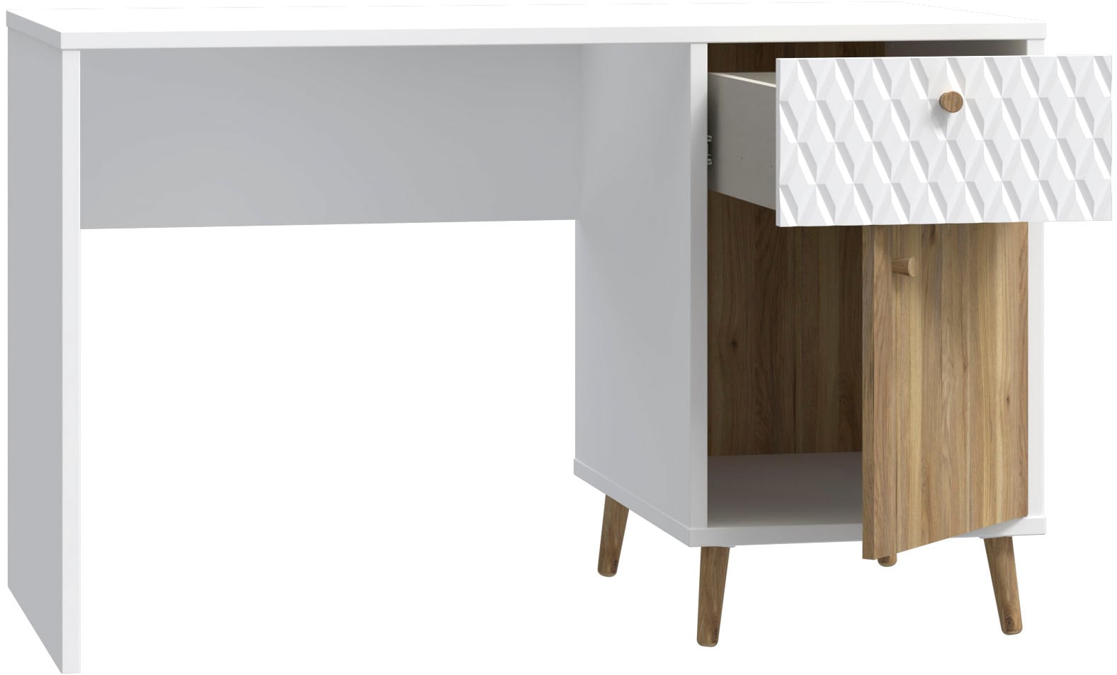 FORTE Schreibtisch »Aksana«, Schreibtisch, Soft Close, Vollauszug, modernes Design
