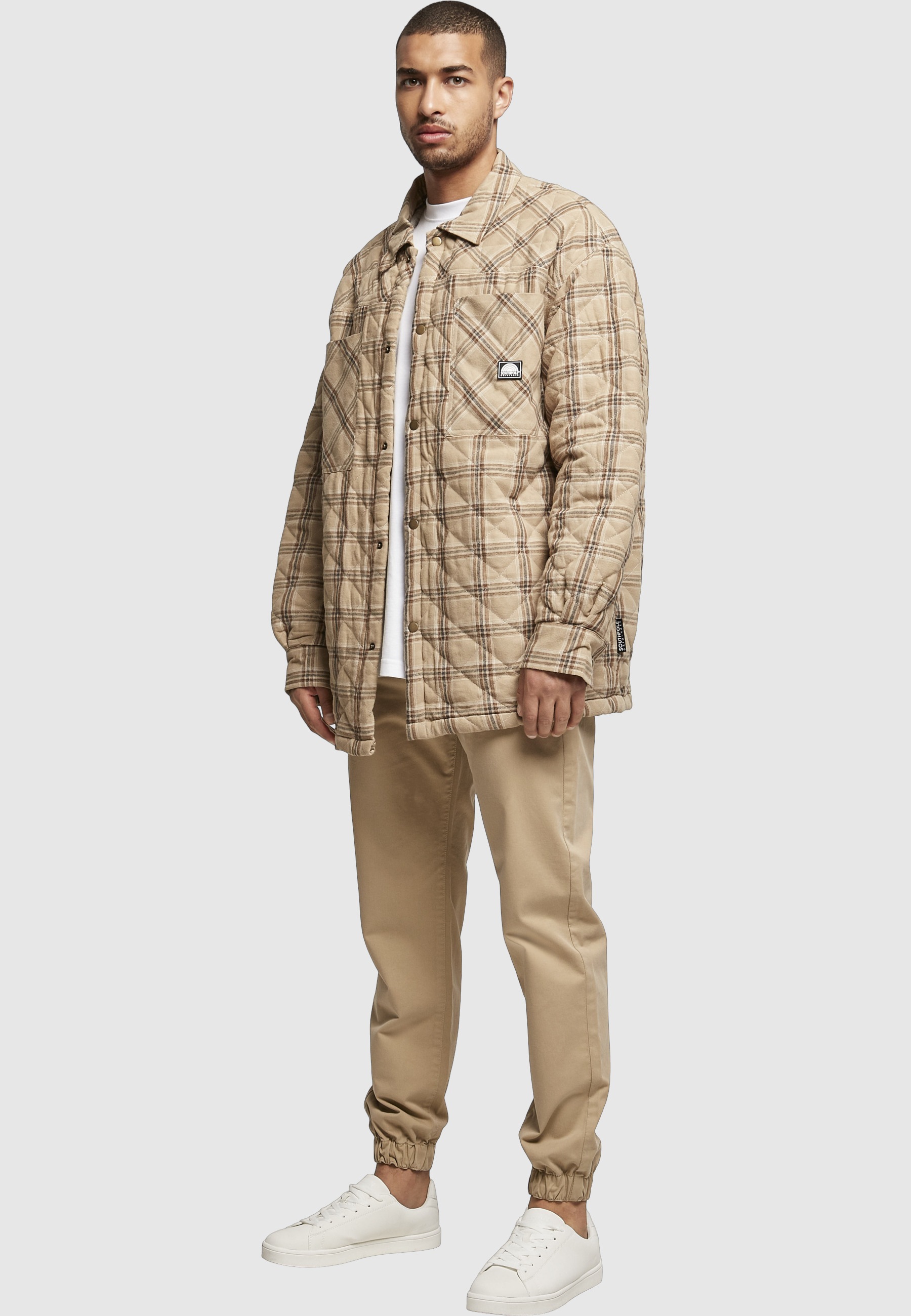 Southpole Langmantel »Southpole Herren Southpole Flannel Quitted Shirt Jacket«