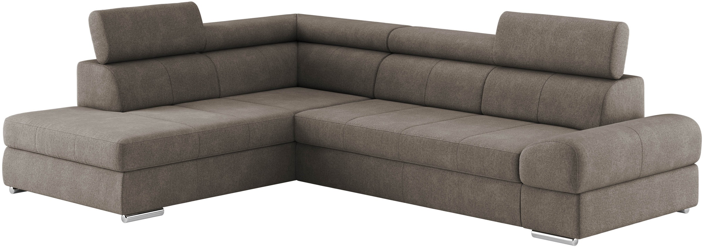 sit&more Ecksofa »Broadway L-Form«, mit verstellbaren Kopfteilen, wahlweise mit Bettfunktion