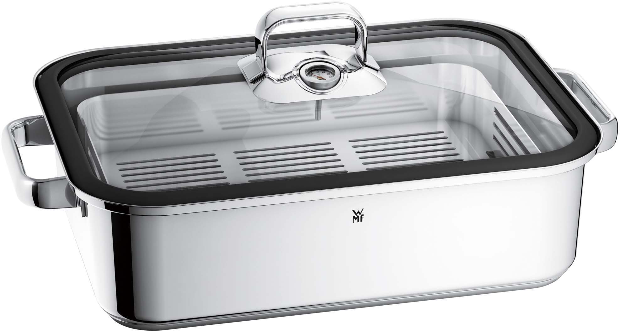 WMF Dampfgartopf »Vitalis Bräter mit Deckel«, Cromargan® Edelstahl Rostfrei 18/10, herausnehmbares Thermometer, für alle gängigen Herdarten geeignet