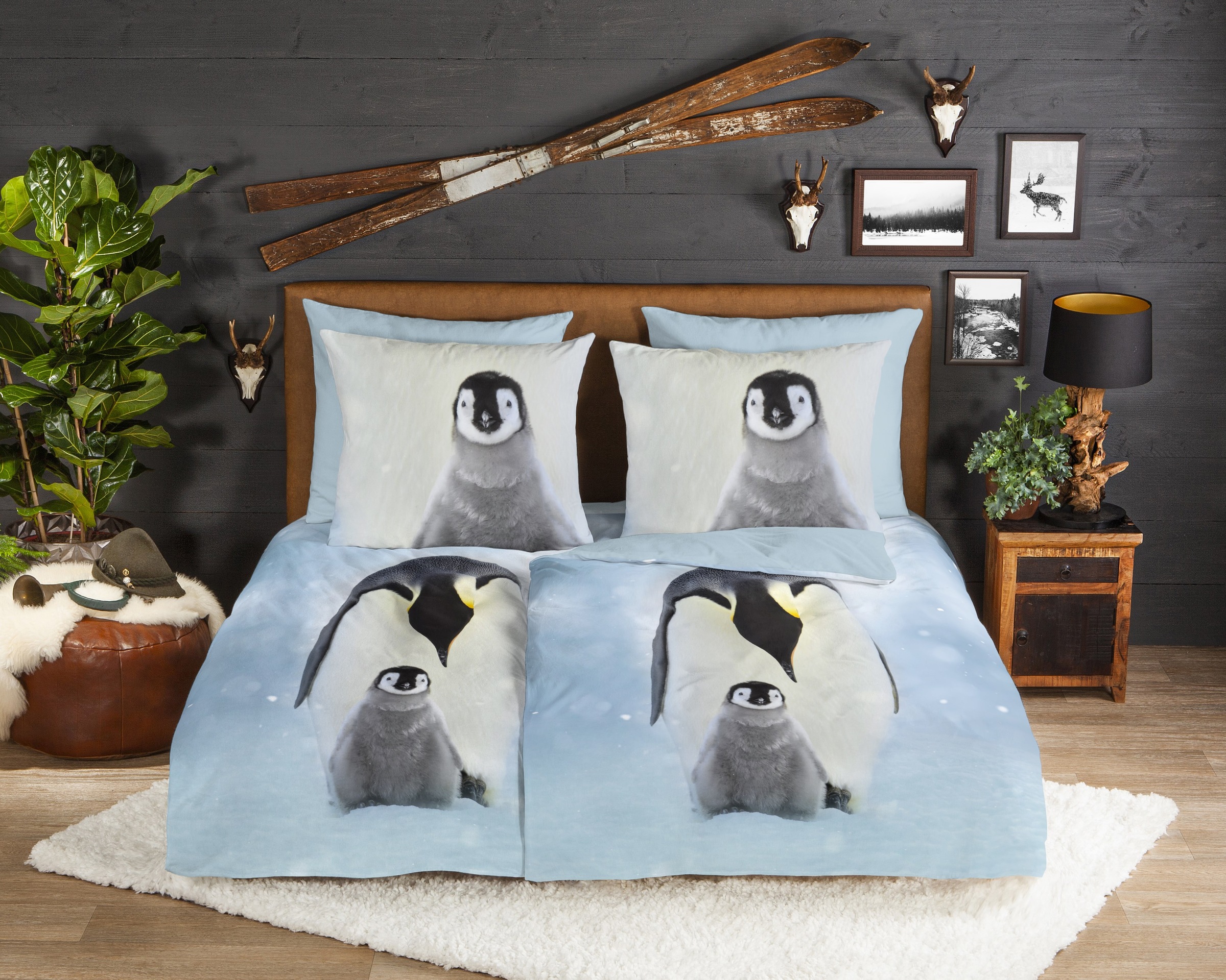 good morning Wendebettwäsche »Pinga« 3 Stk. tlg. Flanell, Biber, Winter, Wa günstig online kaufen