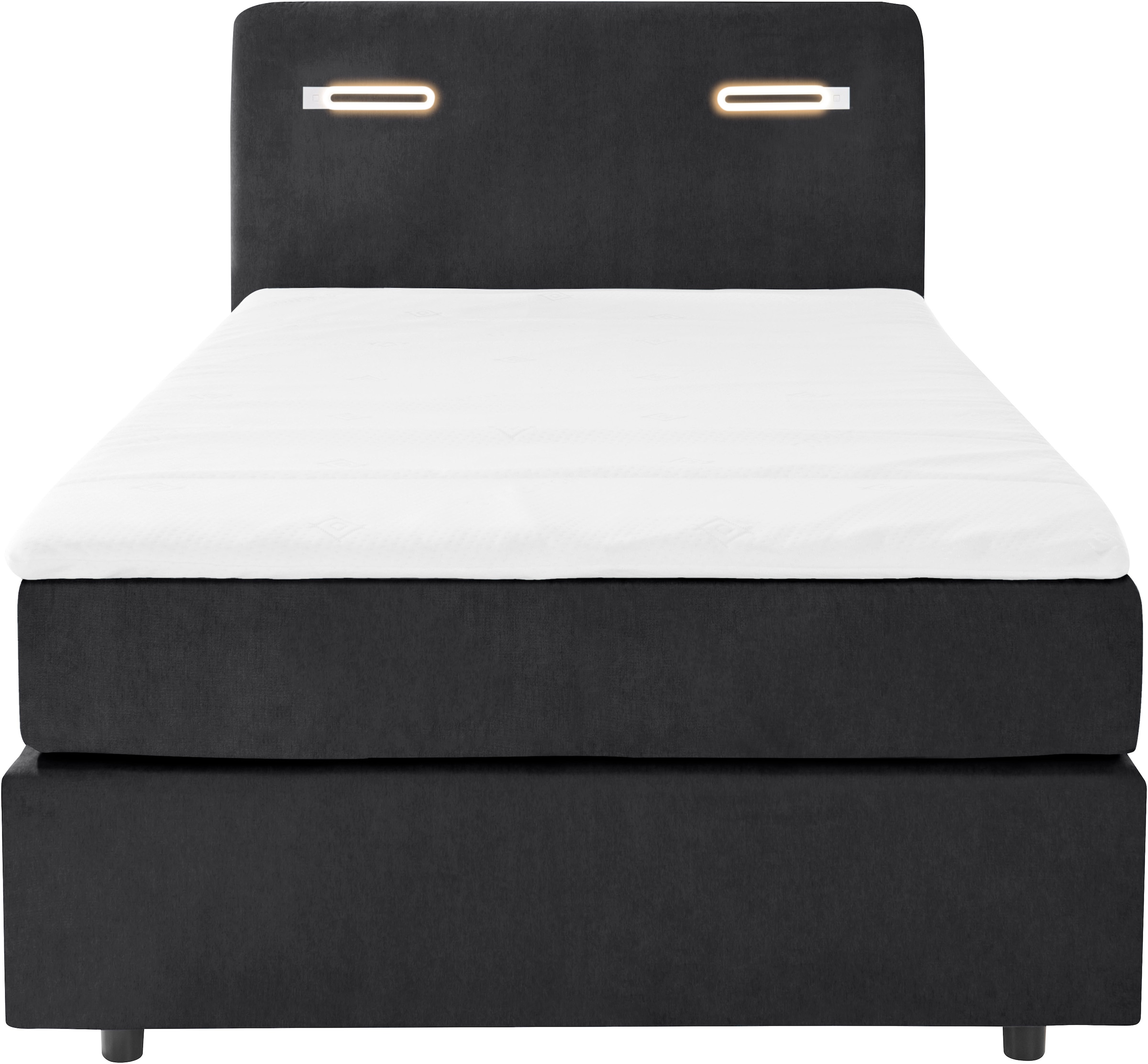 INOSIGN Boxbett »Luan«, Schubkästen, LED-Beleuchtung und Topper, in Breite 120 cm und 180 cm