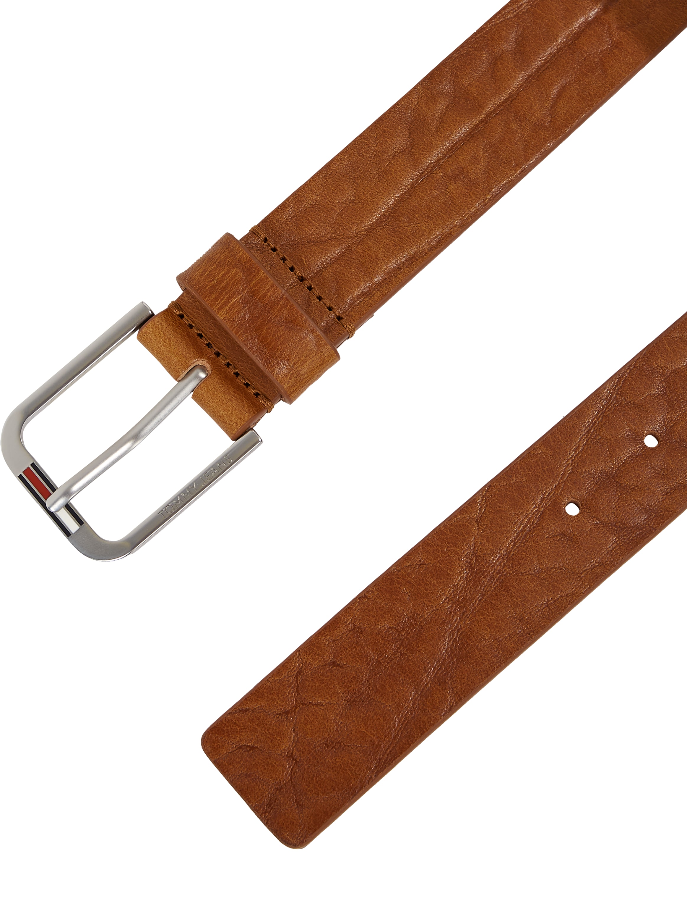 Tommy Jeans Ledergürtel »TJM AUSTIN TEXTURE 3.5«, Label auf der Schließe, genarbtes Leder