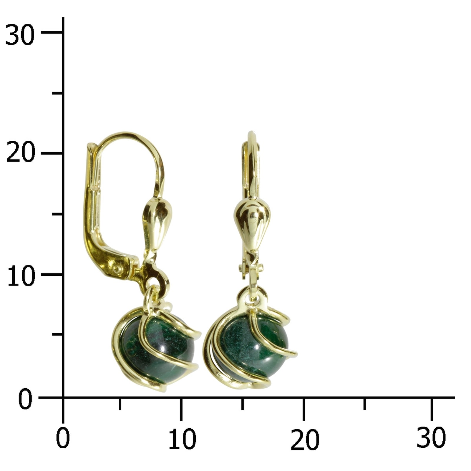 OSTSEE-SCHMUCK Paar Ohrhänger »Ostsee-Schmuck Ohrhänger Goldkäfig Ohrhänger Goldkäfig«, (2 tlg.)