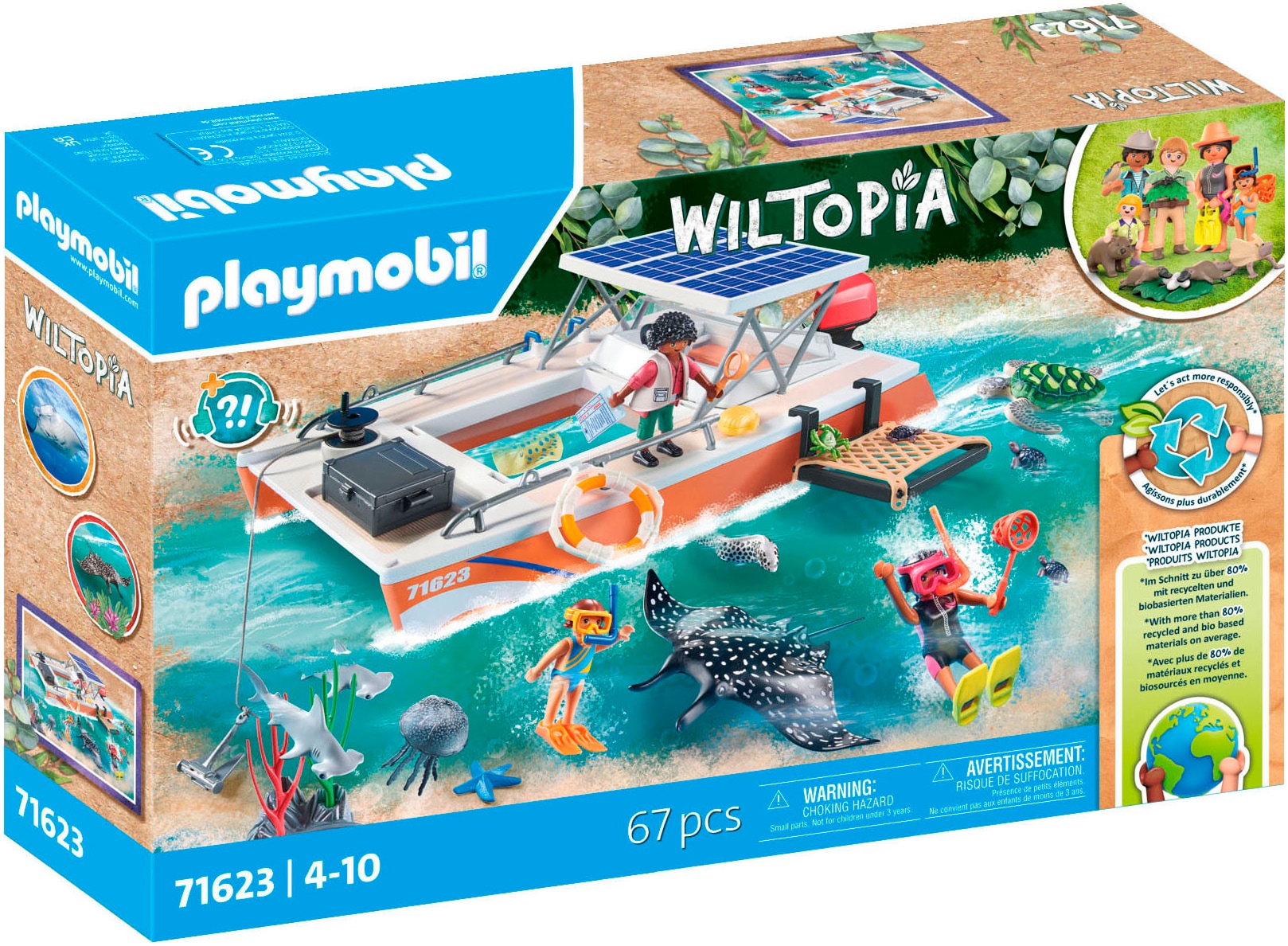 Konstruktions-Spielset »Korallenriff Plattform (71623), Wiltopia«, (67 St.), Made in...