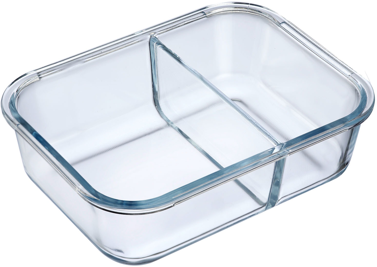 WESTMARK Frischhaltedose »Glas-Frischhaltedose 980 ml, mit 2 separaten Fächern«, (1 tlg.), mikrowellen- und ofenfest, 980 ml = 550 + 430 ml