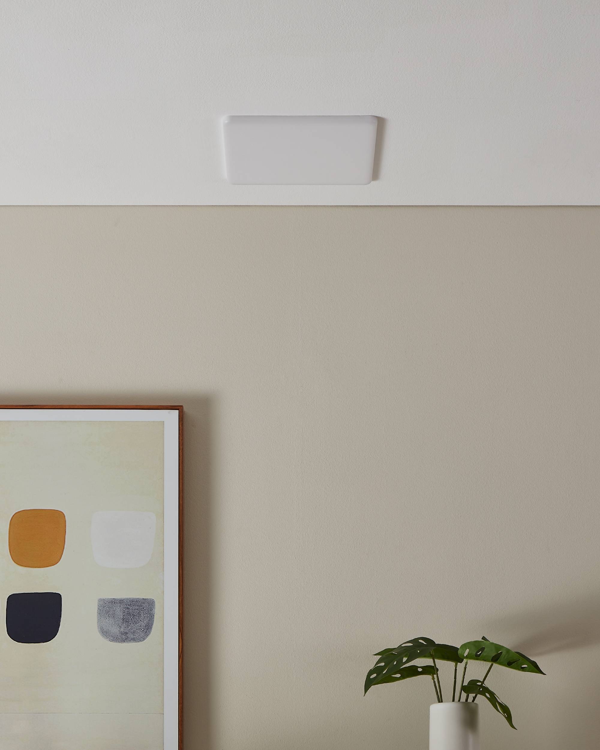 EGLO Einbauleuchte »Rapita Deckenlampe, Aluminum und Kunststoff, Einabaulampe, Flurlampe« LED-Modul 1 Stk. Warmweiß Einbauleuchte - L21,5 x B21,5 x ET30 cm - weiß - 18W inkl.