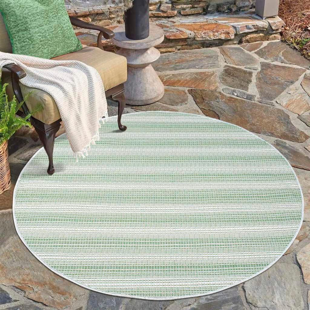 Carpet City Outdoorteppich »PALM3471« rund 5 mm Höhe Wetterfest & UV-bestän günstig online kaufen