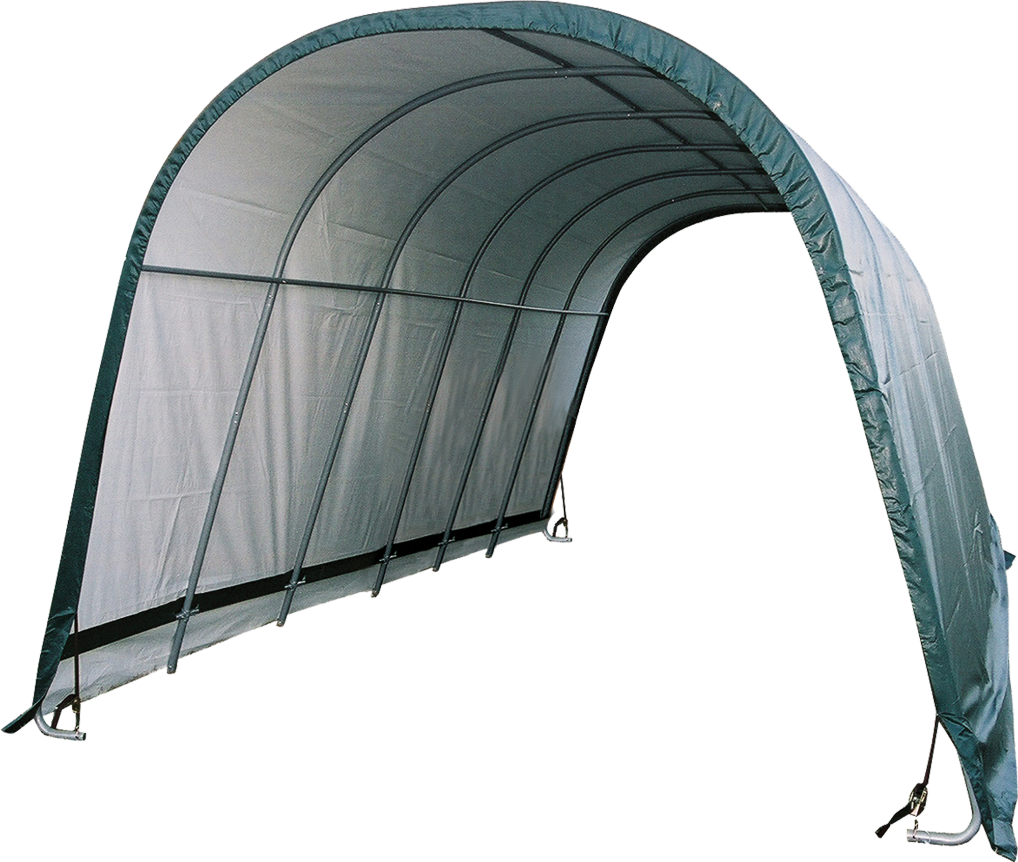 SHELTERLOGIC Foliengerätehaus »Weidezelt, Zeltgarage, Run-In-Shed« Grün, 730x400x300 cm Grün;Stahl