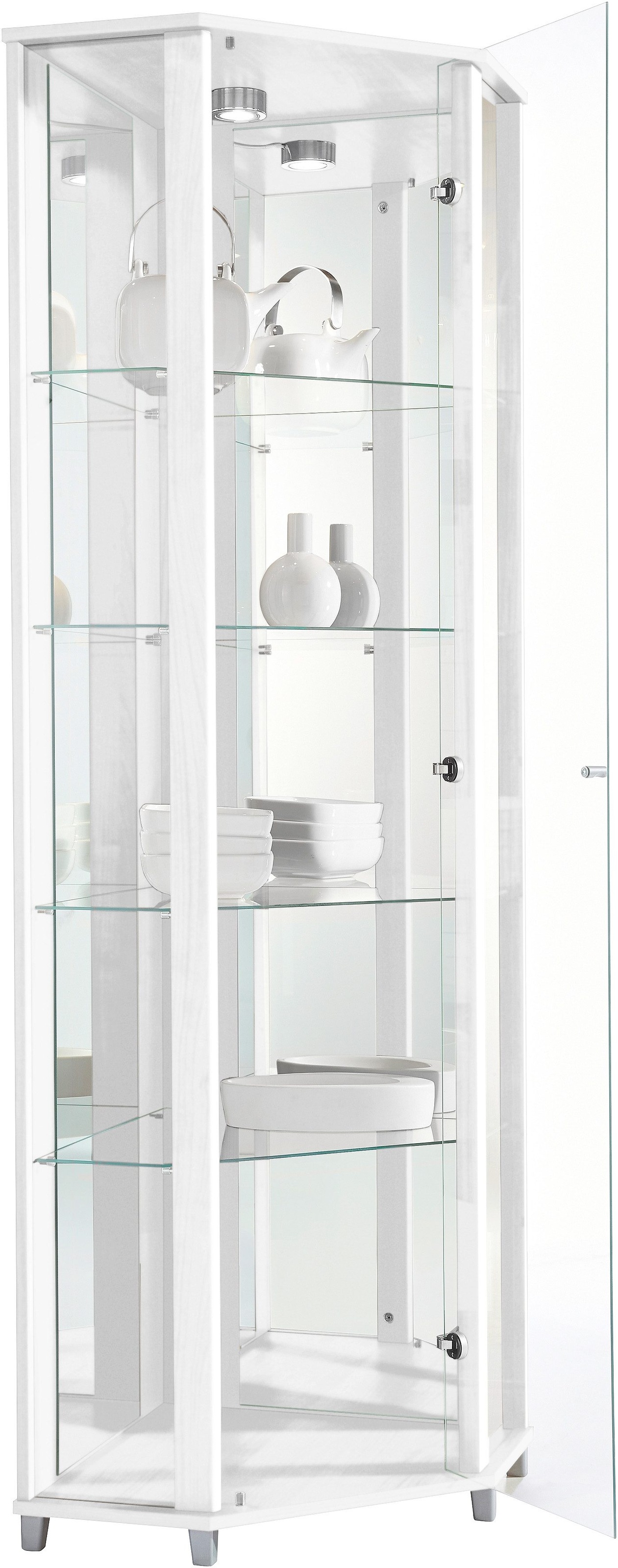 fif möbel Vitrine "TRIO", Eckvitrine/Glasvitrine 1x Glastür, perfekt für Sa günstig online kaufen