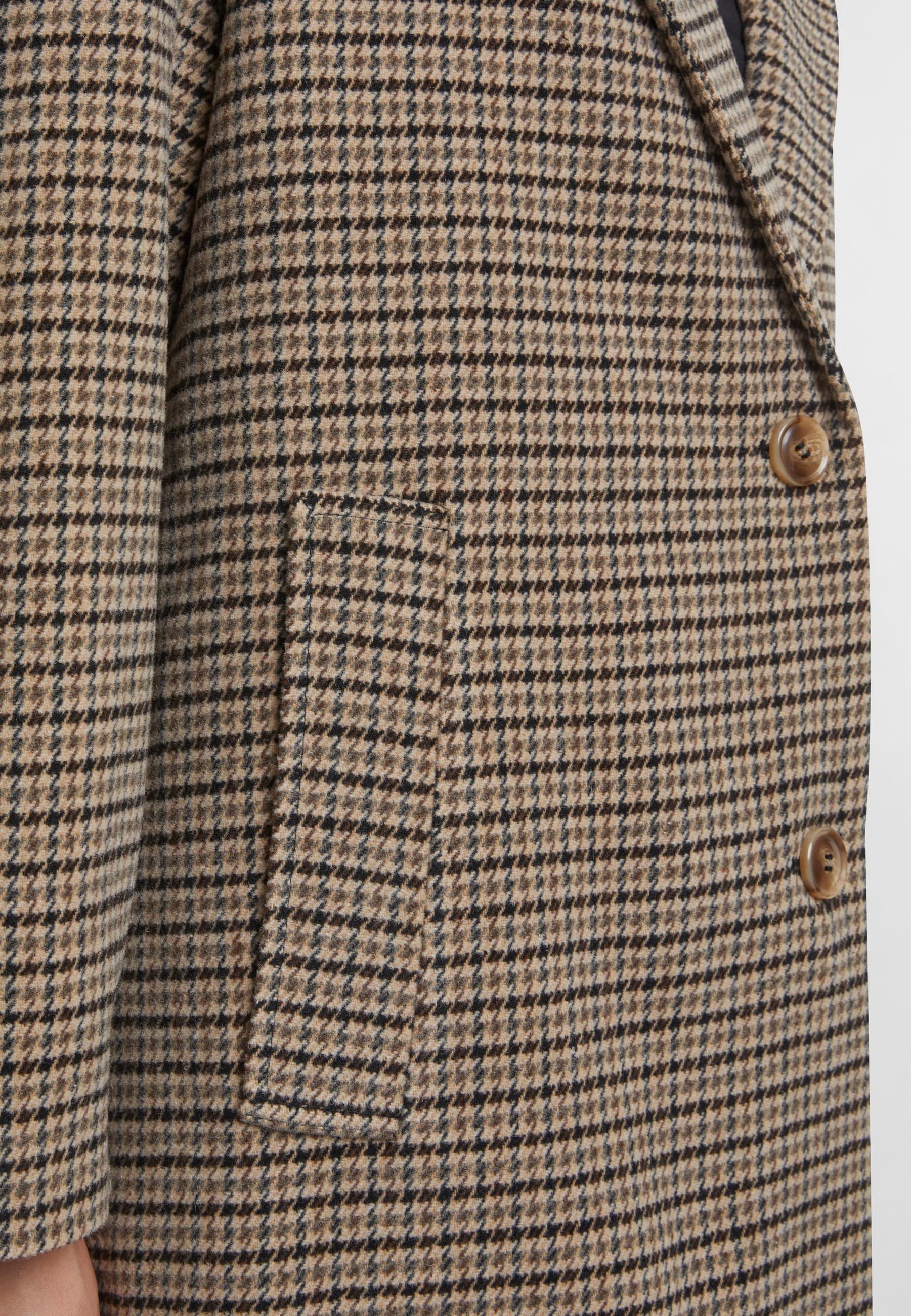 URBAN CLASSICS Winterjacke »Urban Classics Ladies Oversized Plaid Coat« 1 Stk. tlg. ohne Kapuze