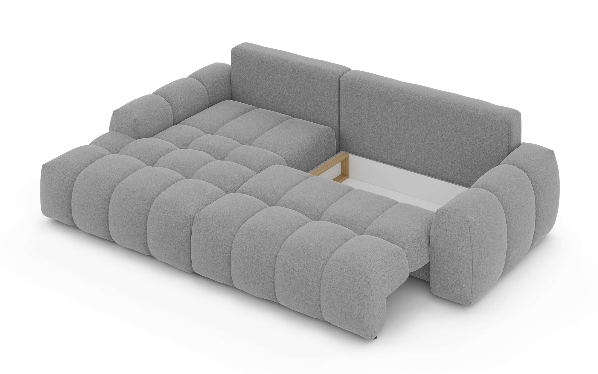 INOSIGN Ecksofa »AZITA klein optionale Schlafsofa mit Bettkasten, B/T/H: 270/166,5/84cm«, L-Form mit Wellenunterfederung, Bubble-Optik