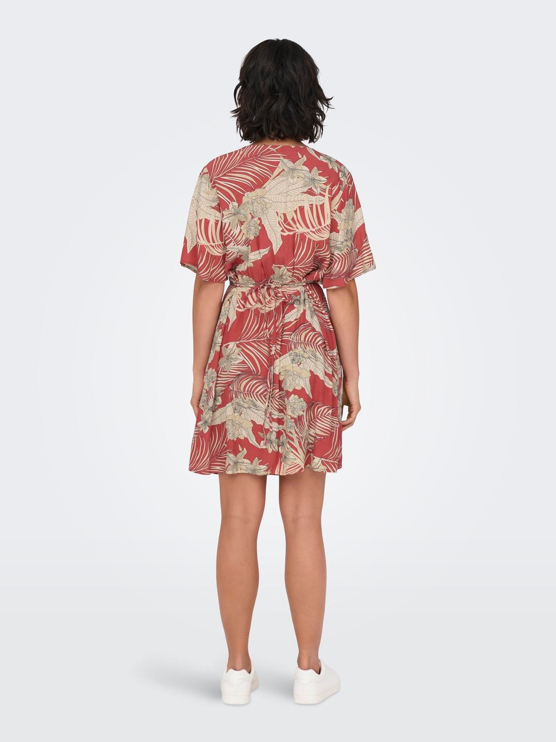 ONLY Druckkleid »ONLPALINA LIFE 2/4 WRAP DRESS PTM«