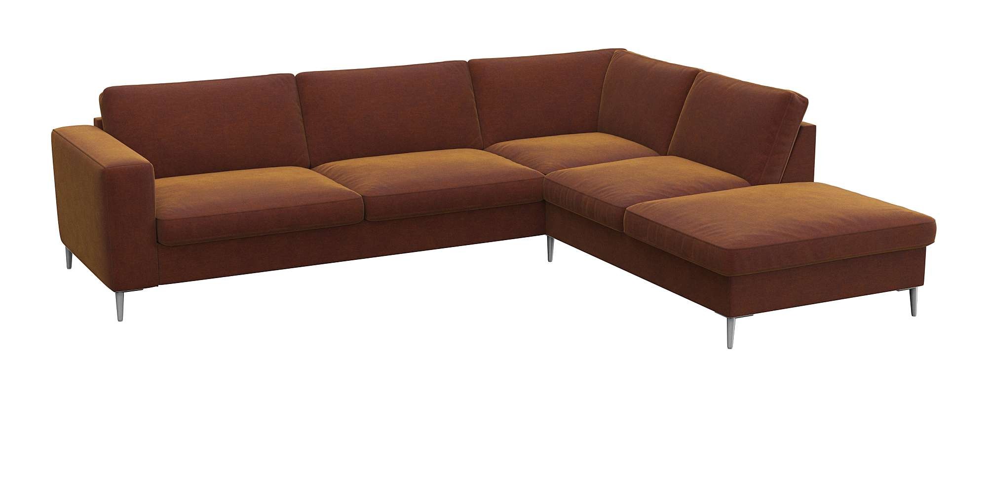FLEXLUX Ecksofa »Fiore, super Sitzkomfort durch Kaltschaum im Sitz, L-Form« günstig online kaufen